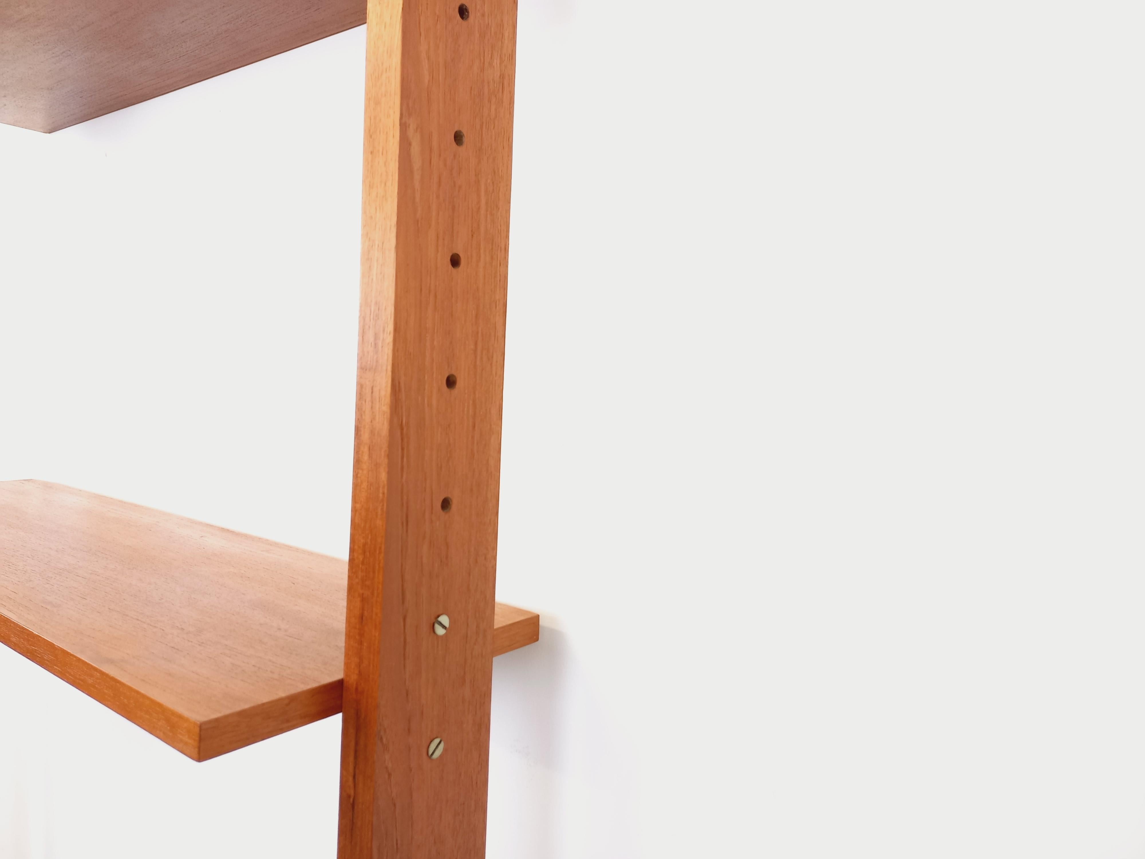 Bibliothèque étagère porte-plante modulable scandinave vintage en teck années 60 6