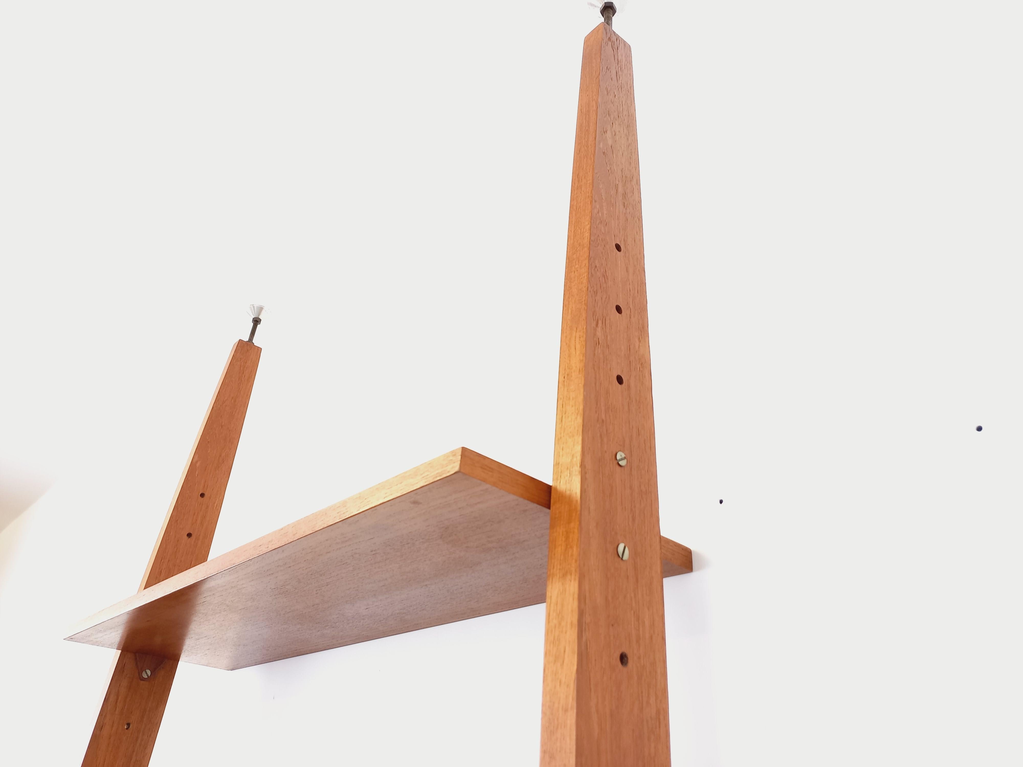 Bibliothèque étagère porte-plante modulable scandinave vintage en teck années 60 7