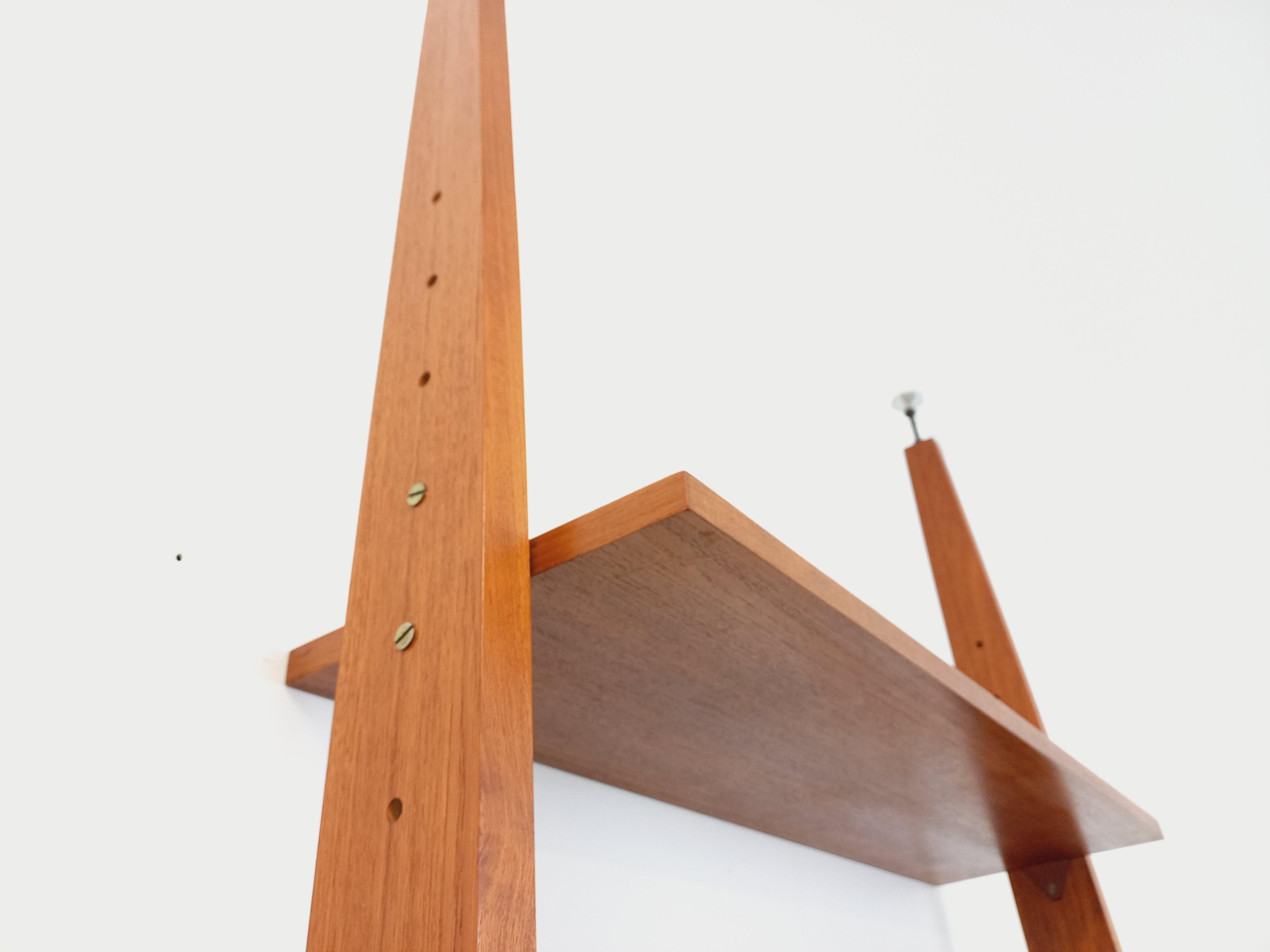 Bibliothèque étagère porte-plante modulable scandinave vintage en teck années 60 11