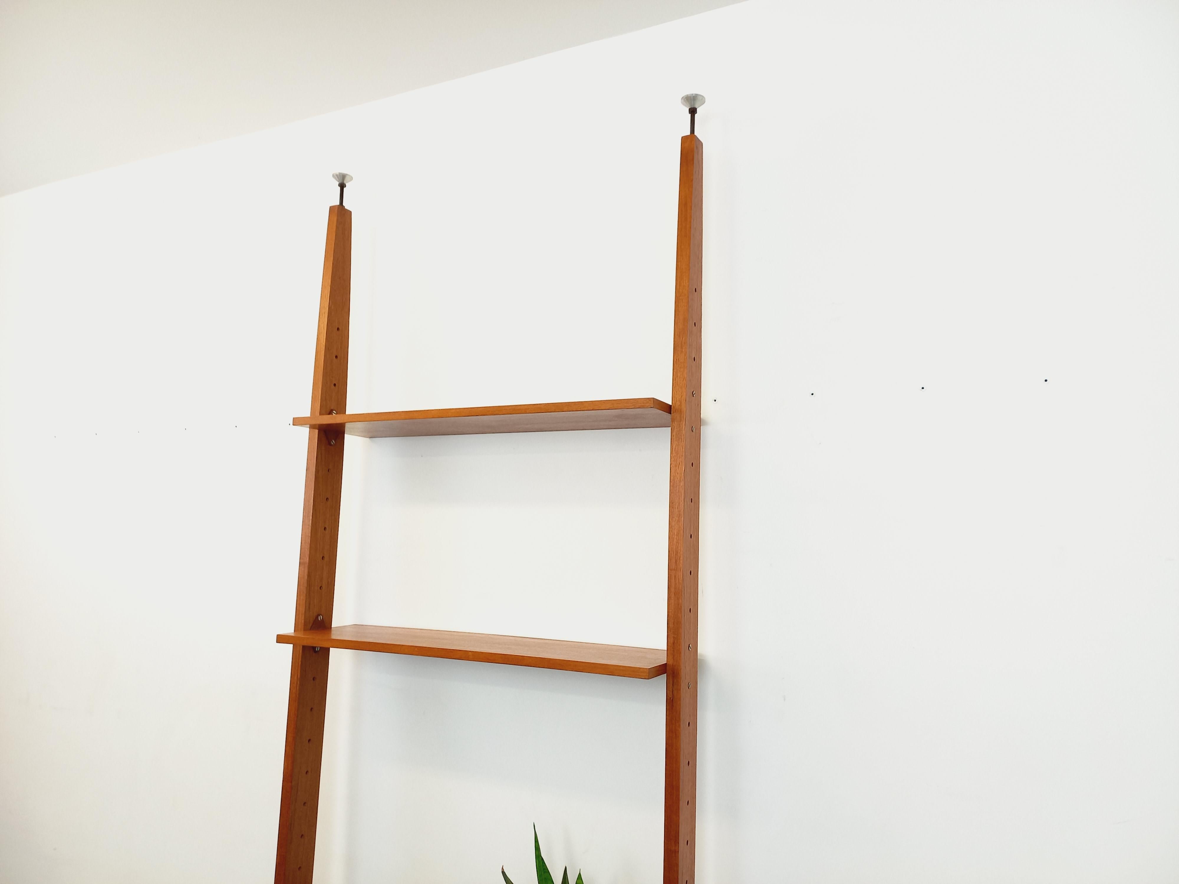 Scandinave Bibliothèque étagère porte-plante modulable scandinave vintage en teck années 60