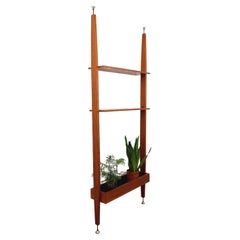 Bibliothèque étagère porte-plante modulable scandinave vintage en teck années 60