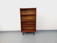 Bibliothèque étagère vintage en bois style teck des années 60