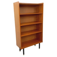 Bibliothèque étagère vintage en bois style teck des années 60
