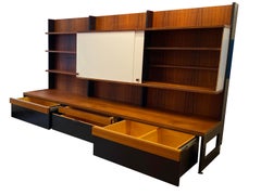 Bibliothèque modulaire en bois de rose par Dieter Waeckerlin, circa 1950