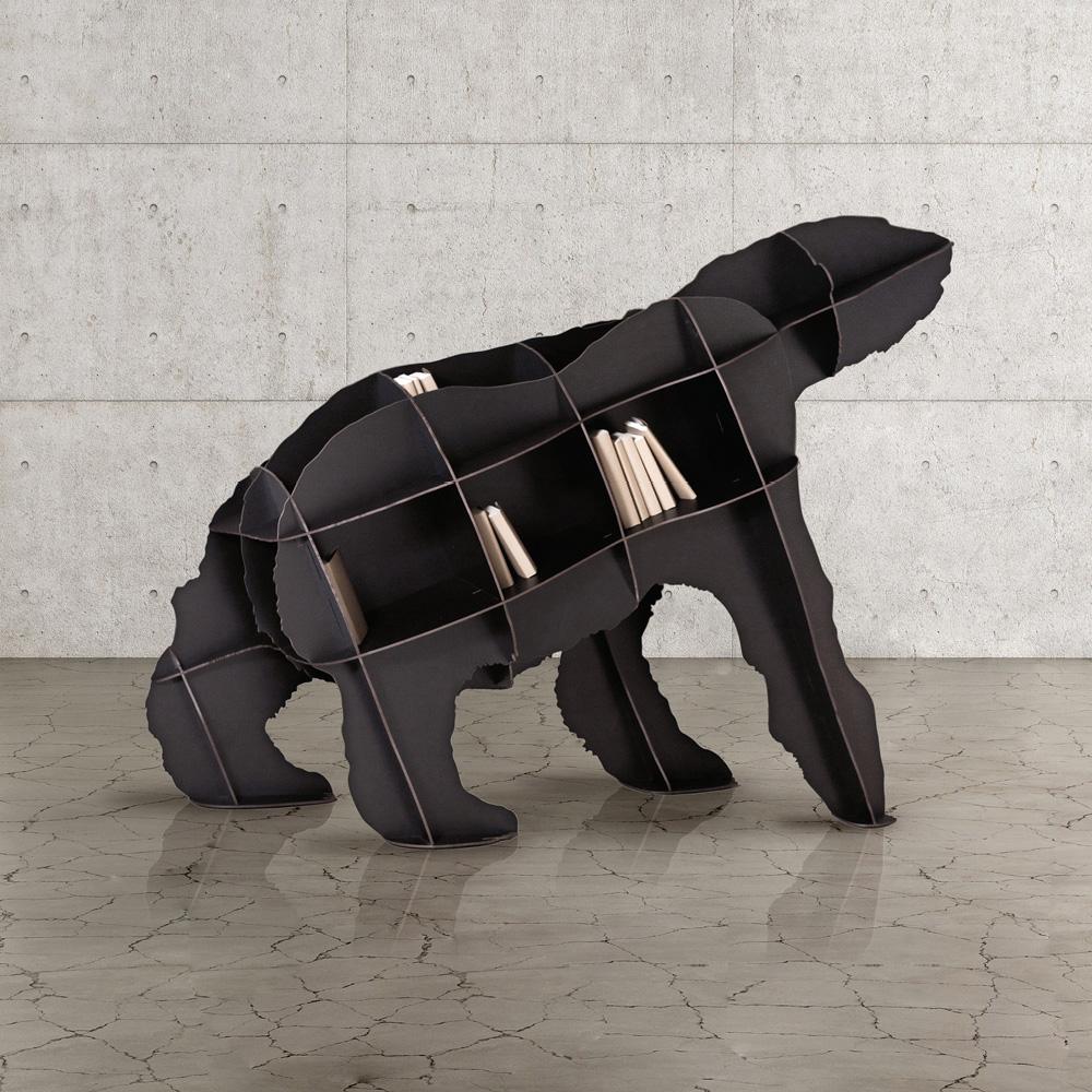 culptural Polar Bear, Joe, is the flagship predator in the Furniture Companions series.

In perfect harmony with its function as a bookshelf, the bear gains weight, volume, and power as it's filled with books.

A colossal centerpiece that one will
