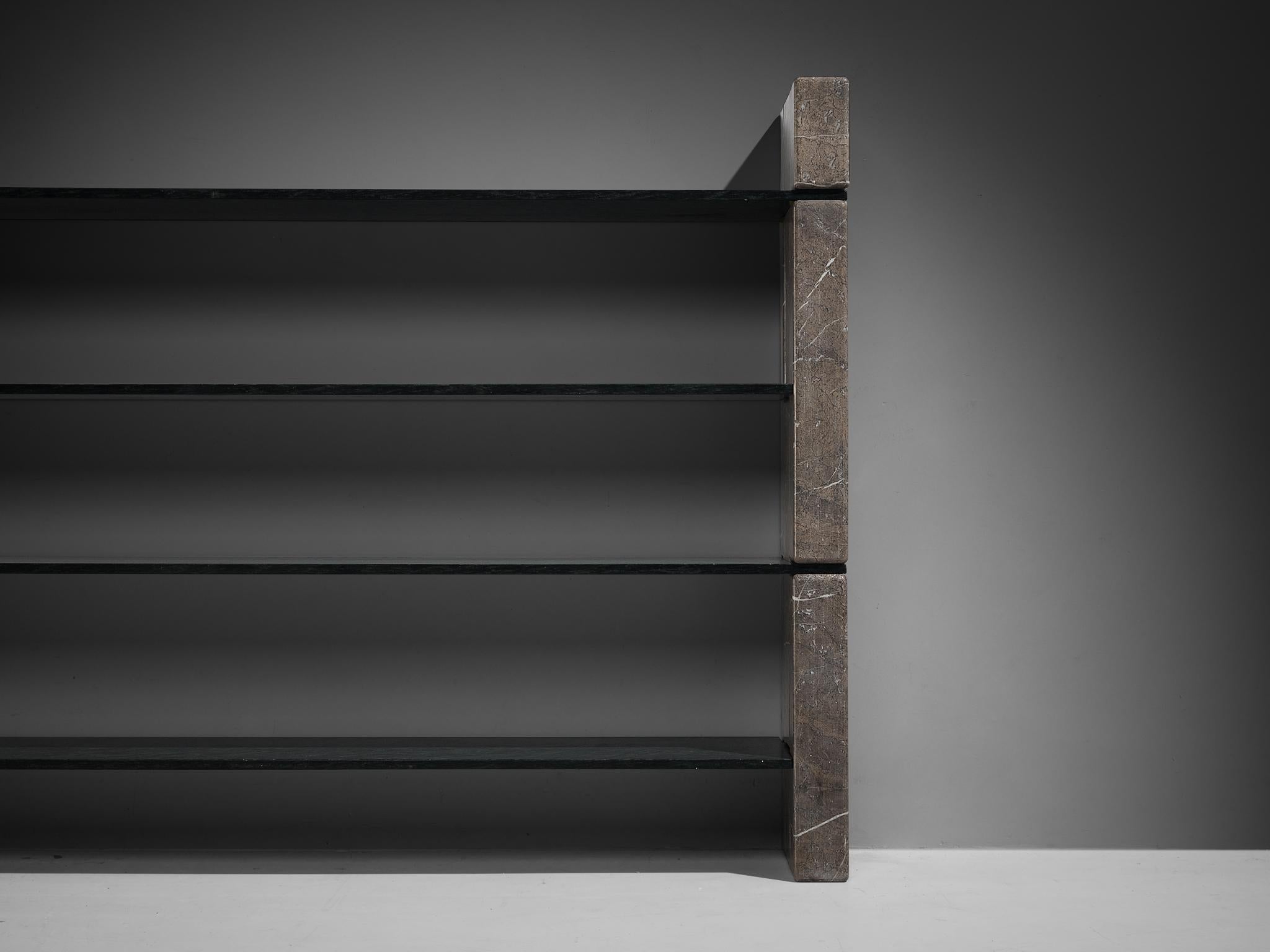 Post-Modern Renato Polidori for Skipper 'Biblos' Bookcase in Marble