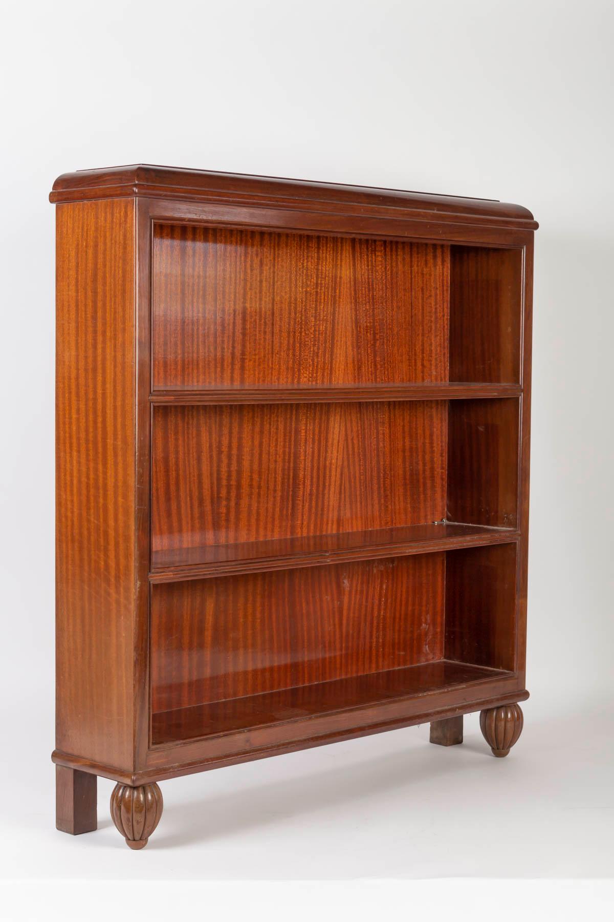 Bibus in Solid Mahogany, 1925, Art Deco, In the Taste of Sue and Mare In Good Condition In Saint-Ouen, FR