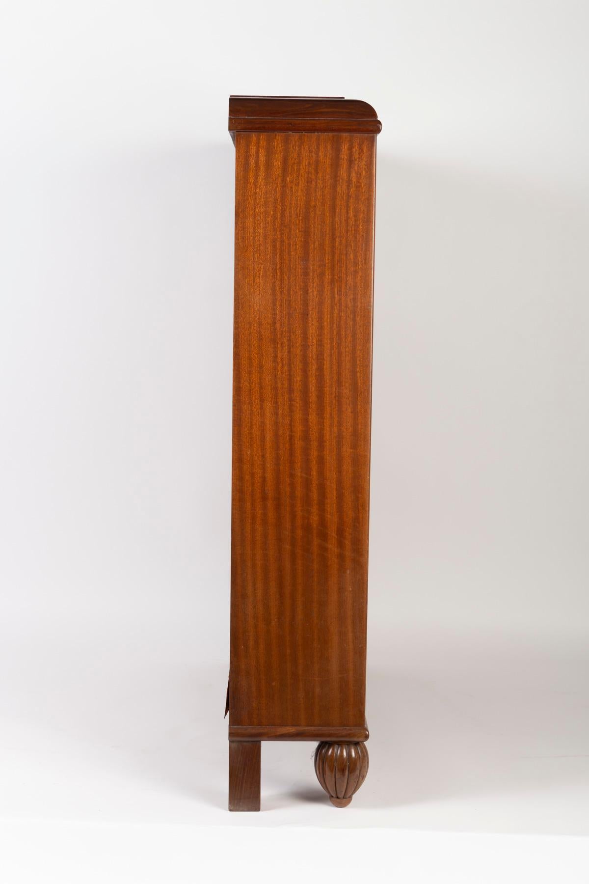 Early 20th Century Bibus in Solid Mahogany, 1925, Art Deco, In the Taste of Sue and Mare