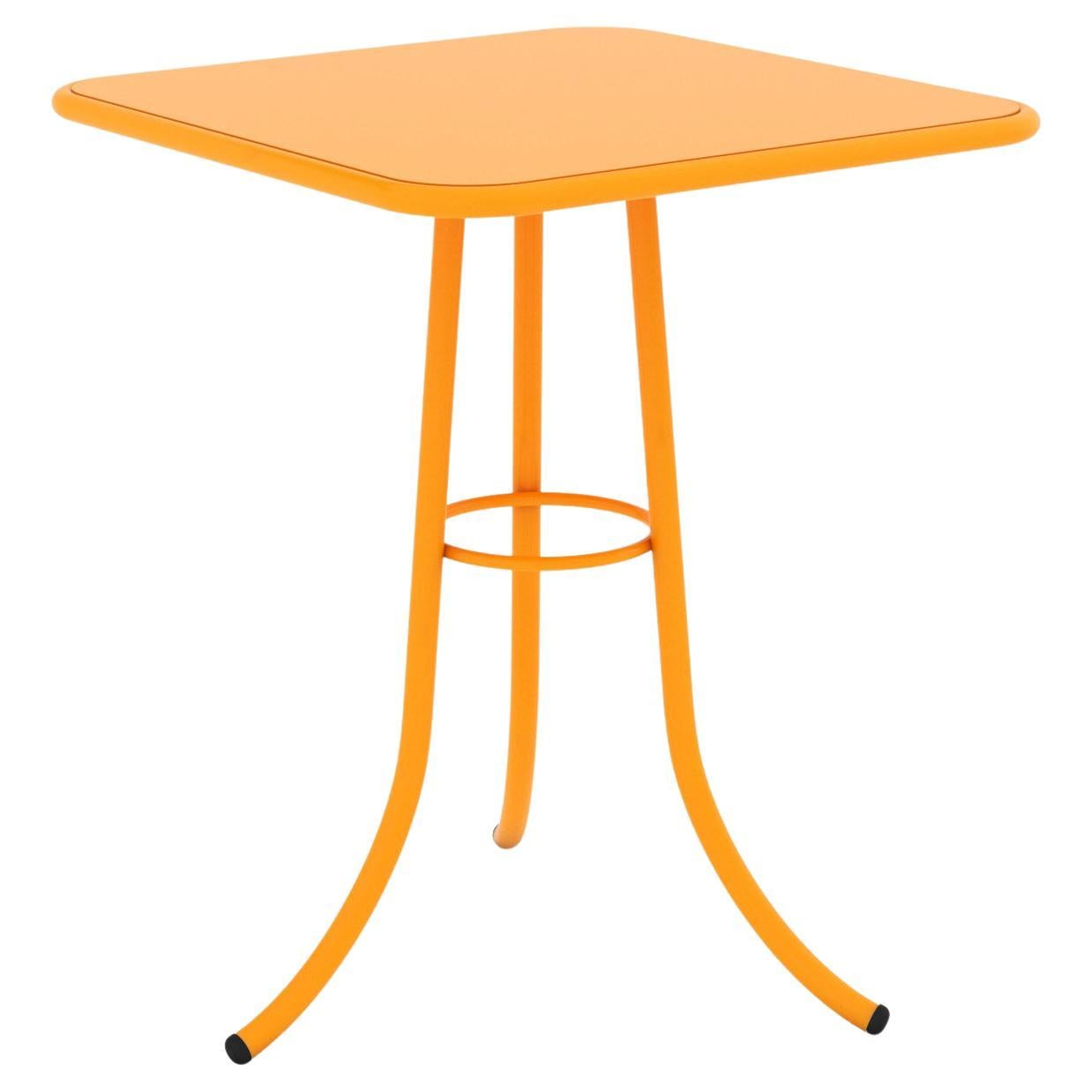 BICAtable 3 Modern Outdoor Steel Three-legged Table in Melon Yellow 60x60cm For Sale
