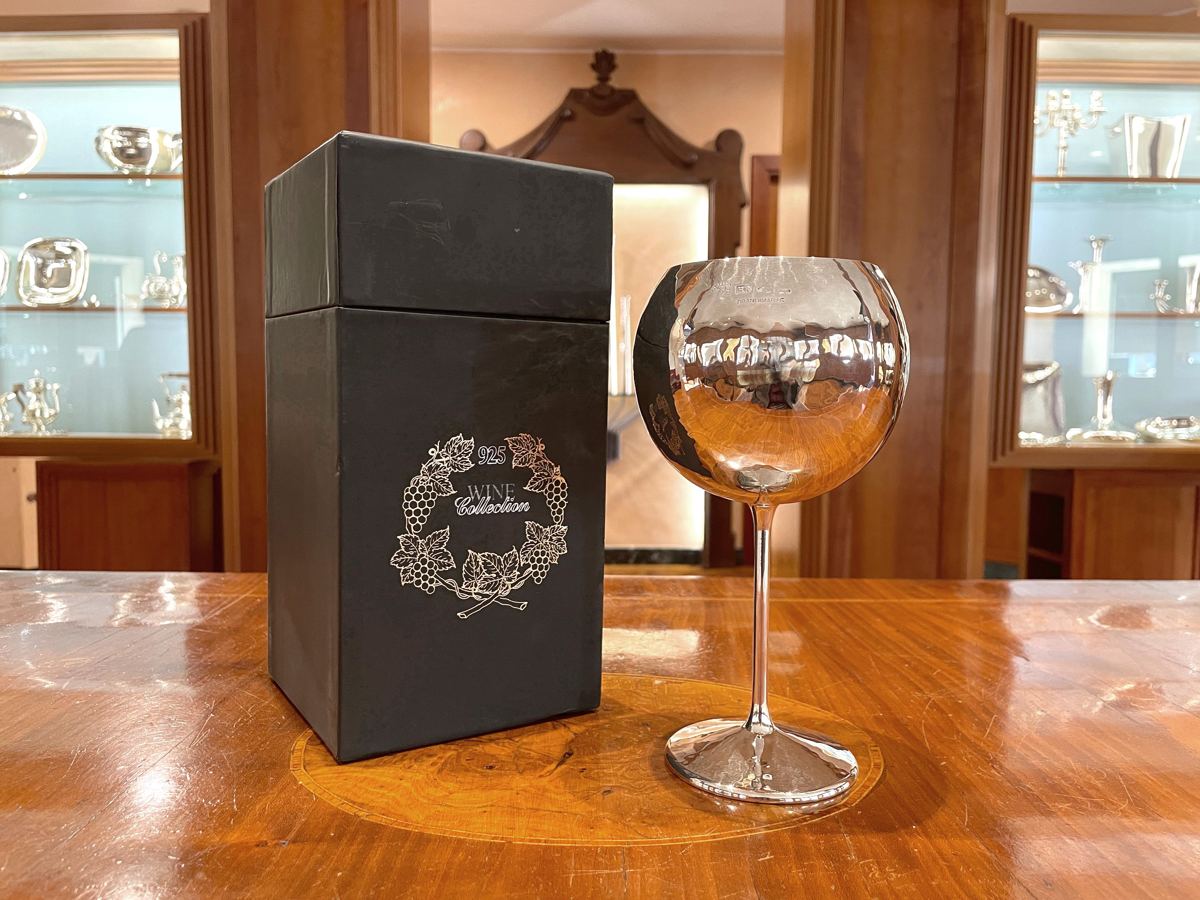 Brandimarte Weinkelch aus 925er Sterlingsilber im Angebot 1
