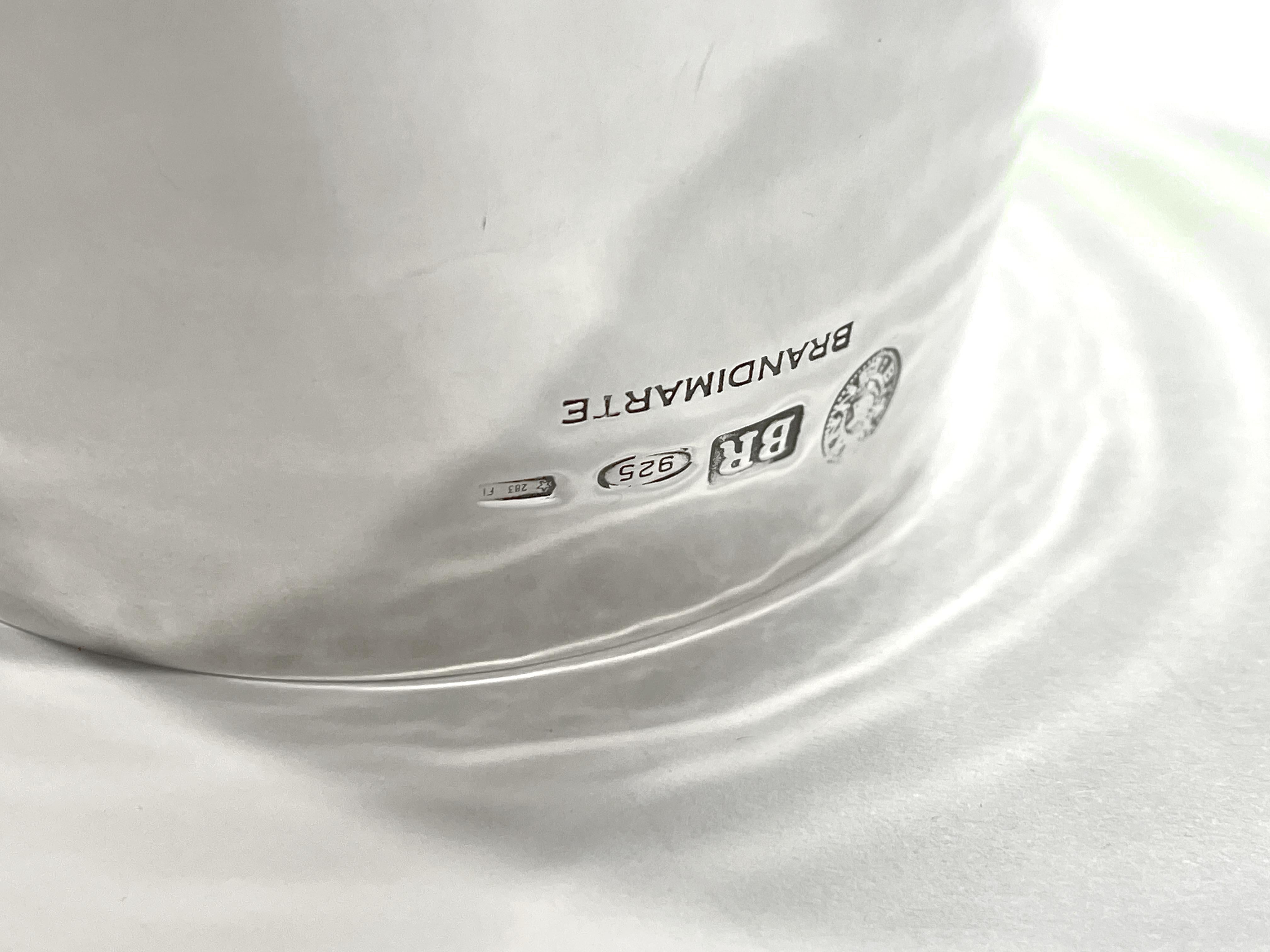 Brandimarte Copa de vino de plata de ley 925 con diamantes en venta 6