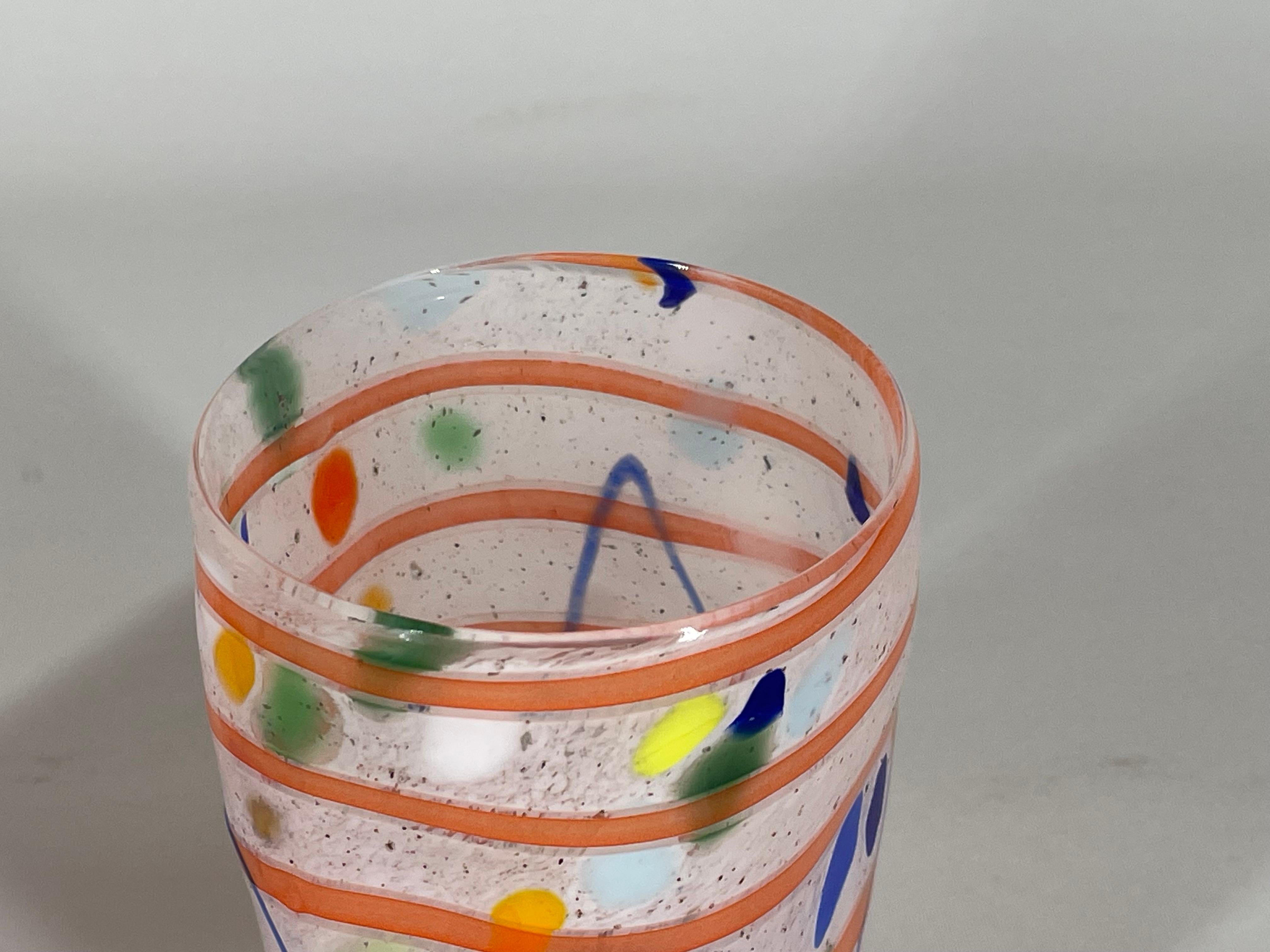 Bicchiere GOTO „CARNEVALE“ aus vetro di Murano von Eros Raffael im Angebot 2