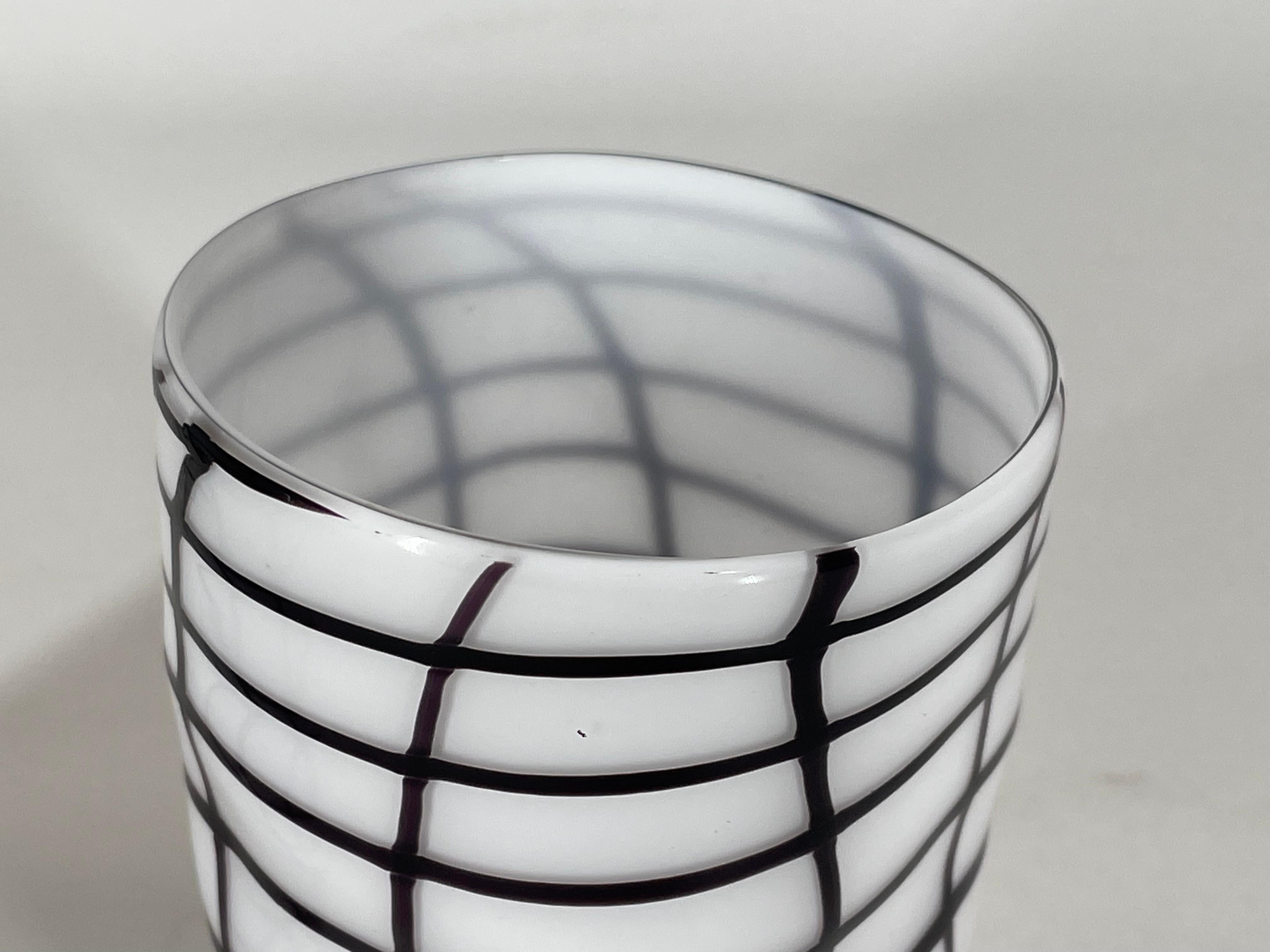 Bicchiere GOTO „RETE“ aus vetro di Murano von Eros Raffael (Handgefertigt) im Angebot