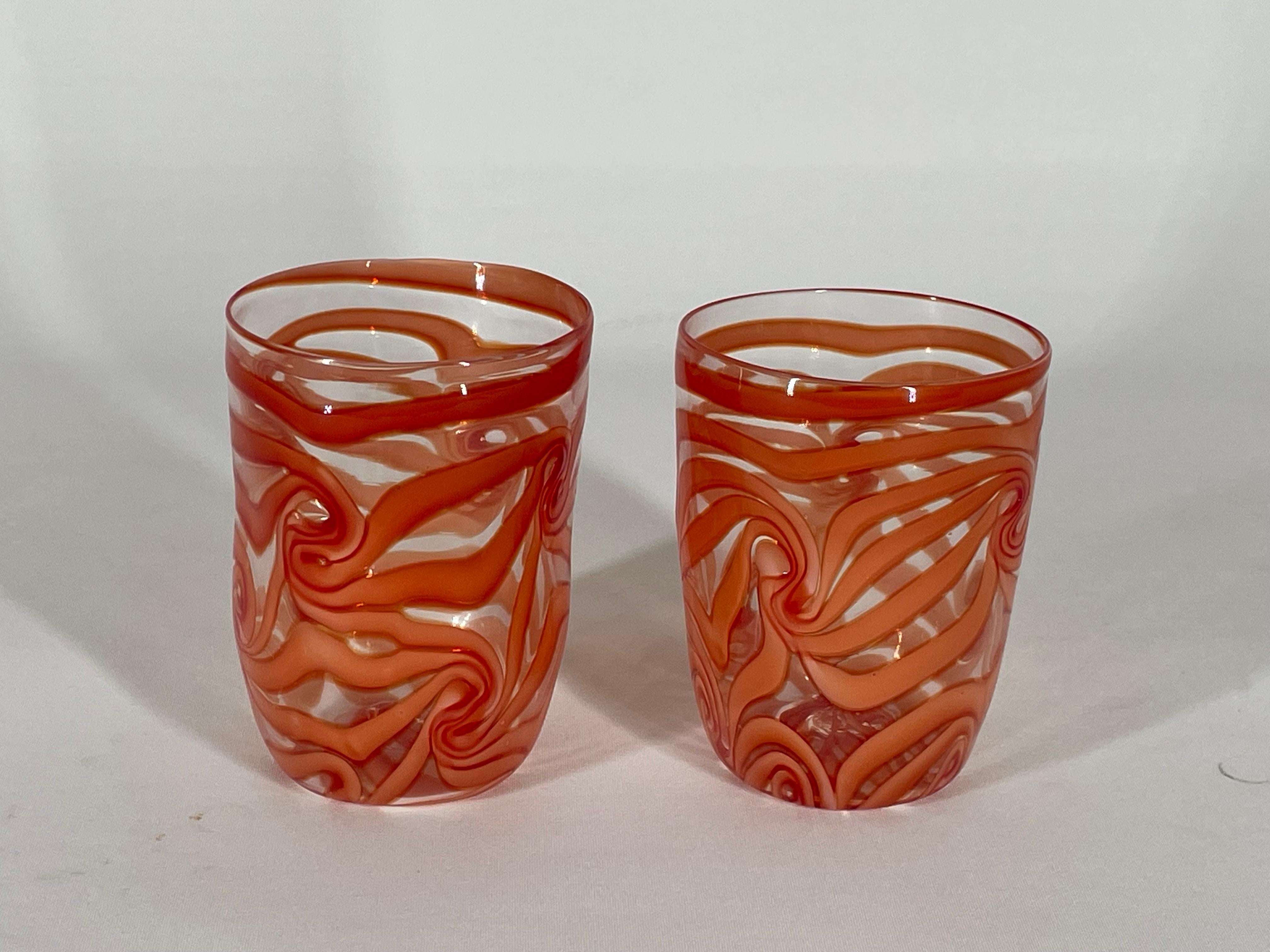Rotes Muranoglas GOTO 'NODI' Glas von Eros Raffael (Arts and Crafts) im Angebot