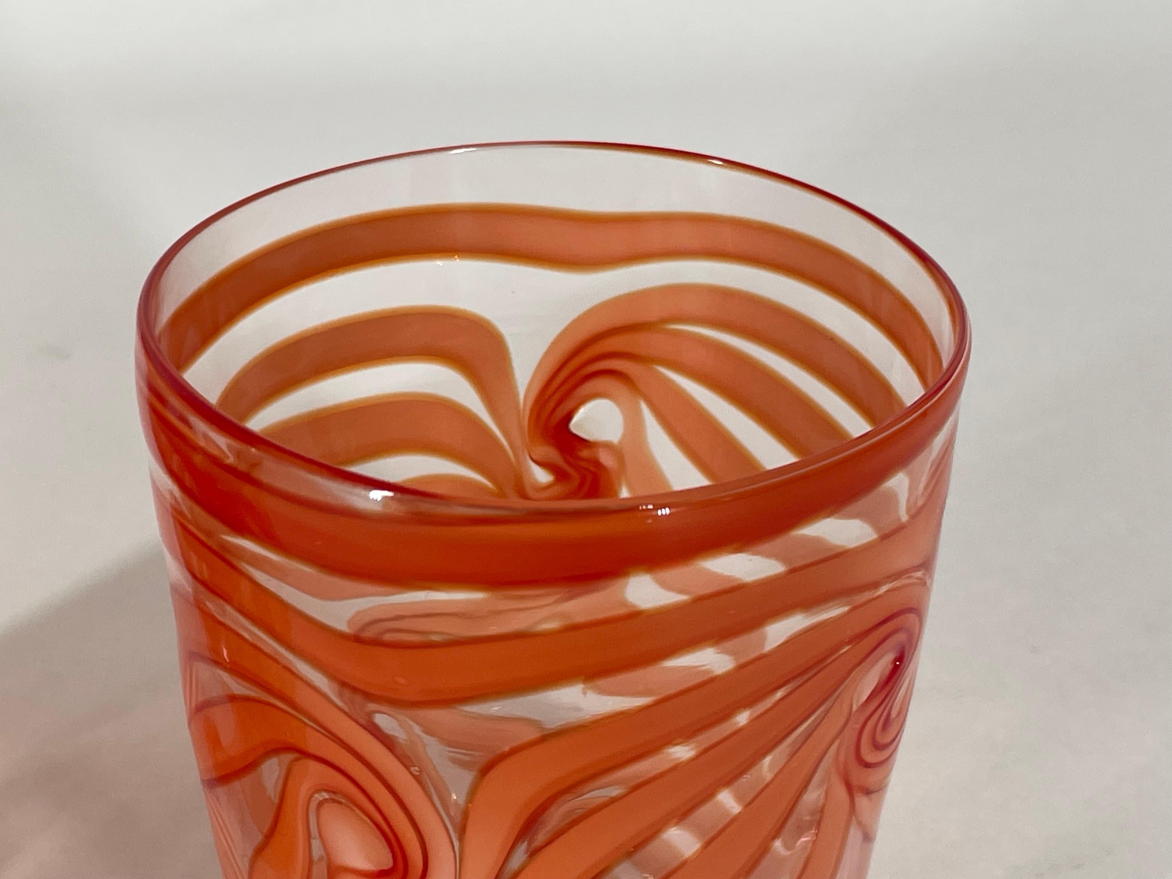 Rotes Muranoglas GOTO 'NODI' Glas von Eros Raffael (Handgefertigt) im Angebot