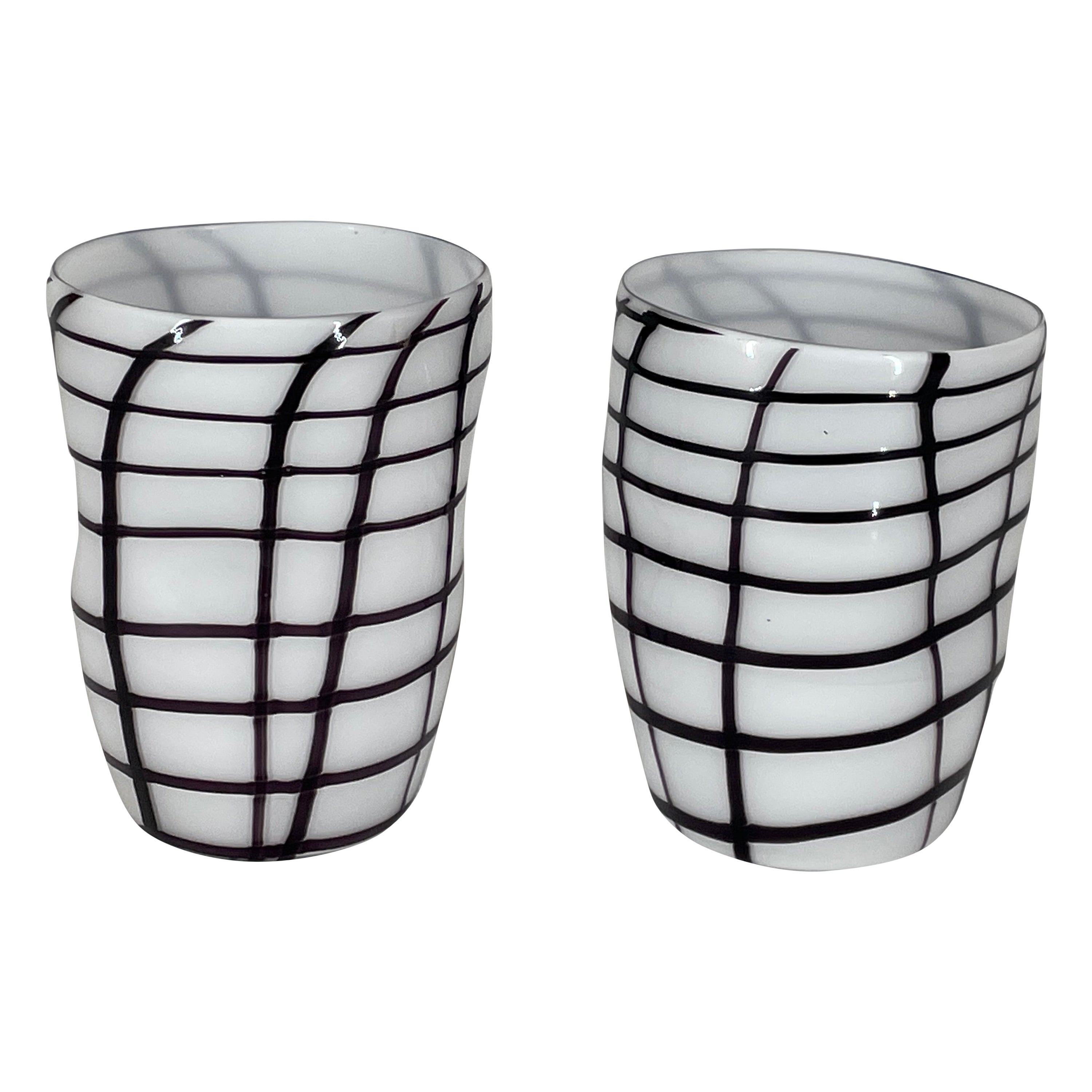 Bicchiere GOTO "RETE" in vetro di Murano by Eros Raffael For Sale