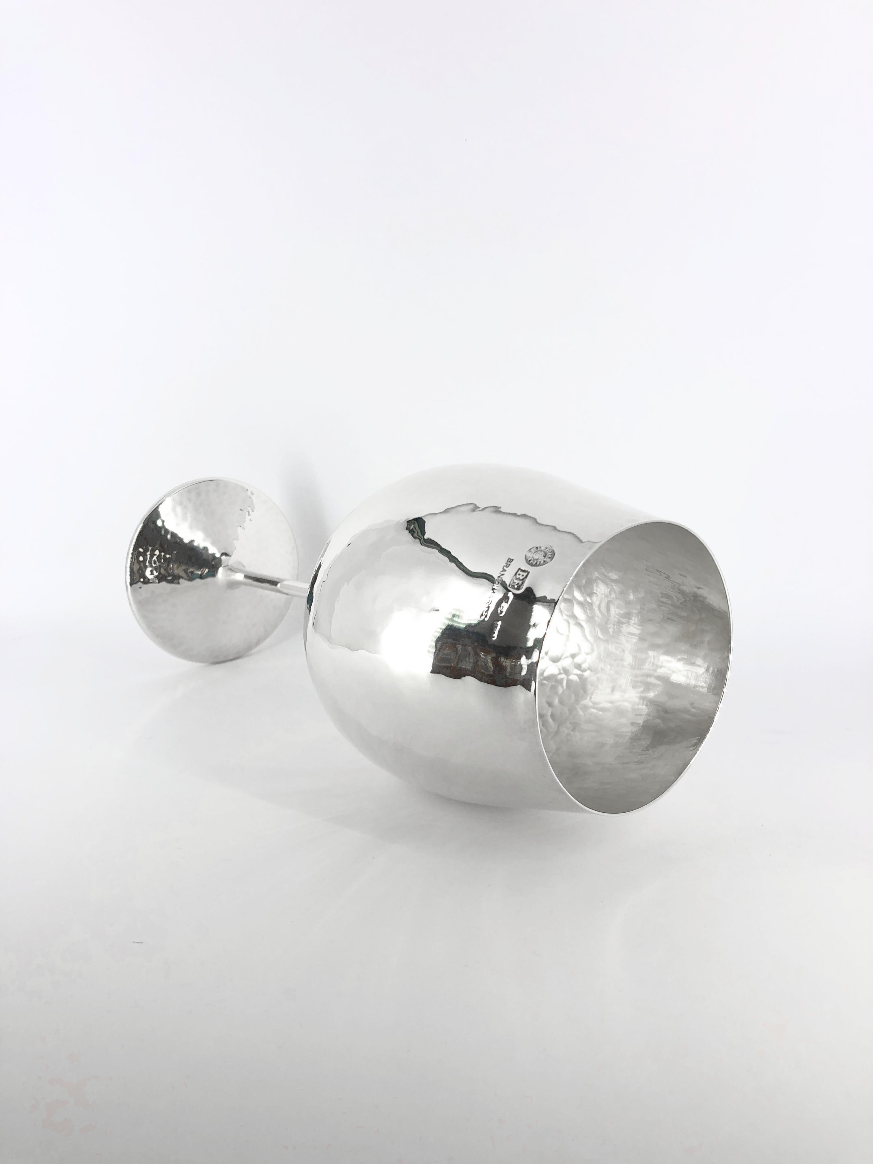 Brandimarte 925 Sterling Silber großes Weinglas in Tulpenform im Angebot 10