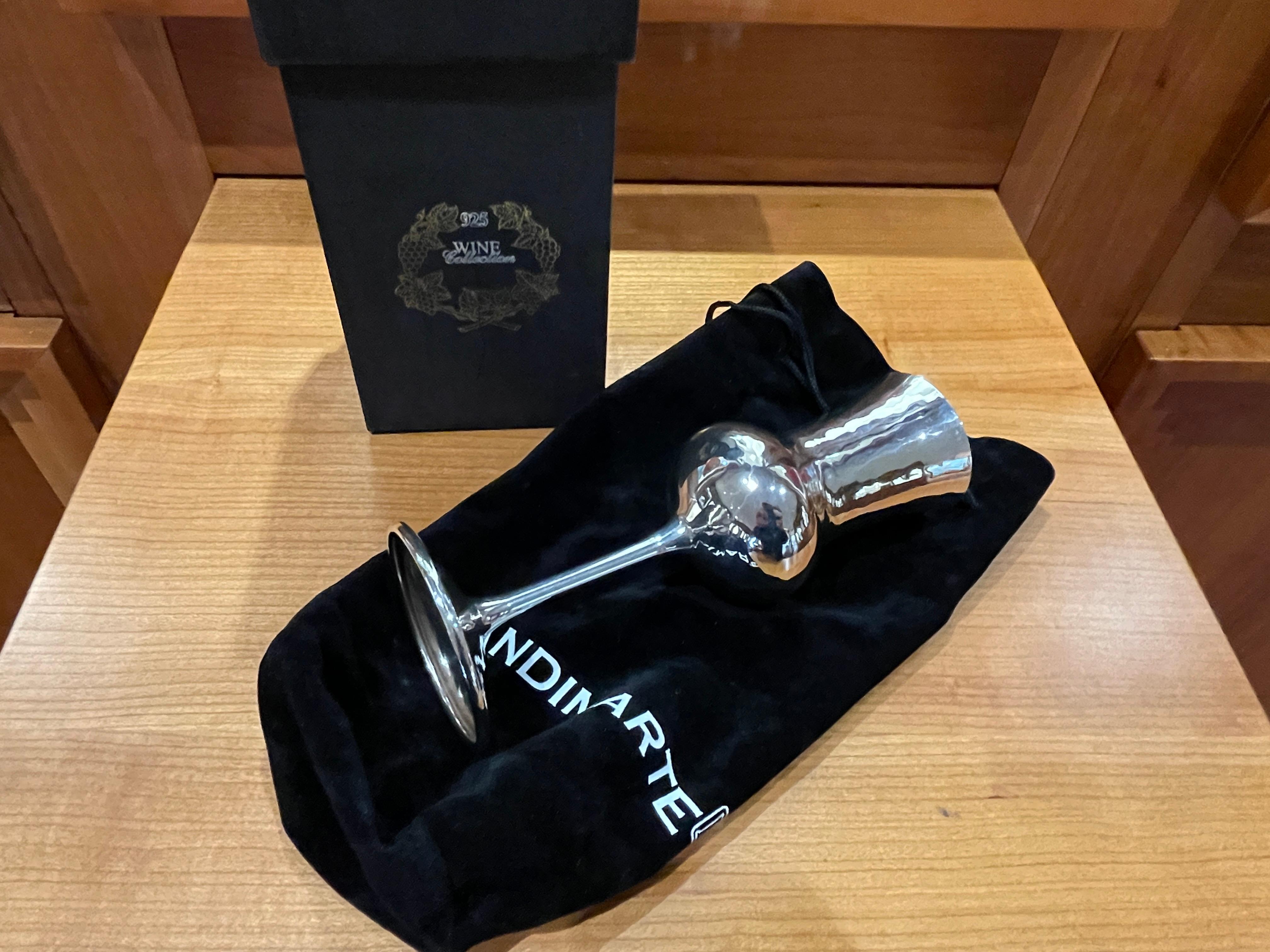 Brandimarte grappa glass in 925 sterling silver For Sale 5