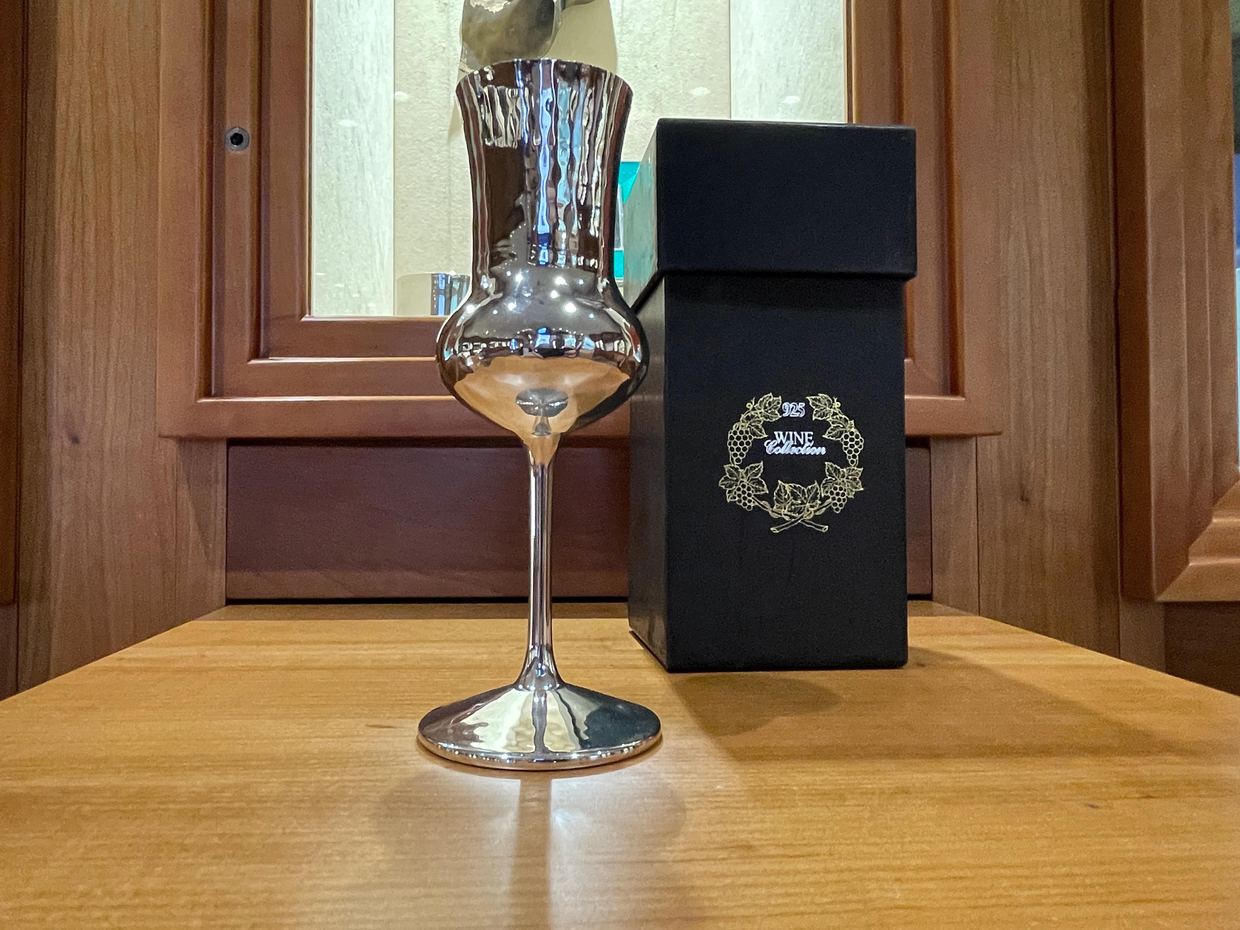 Brandimarte grappa glass in 925 sterling silver For Sale 6