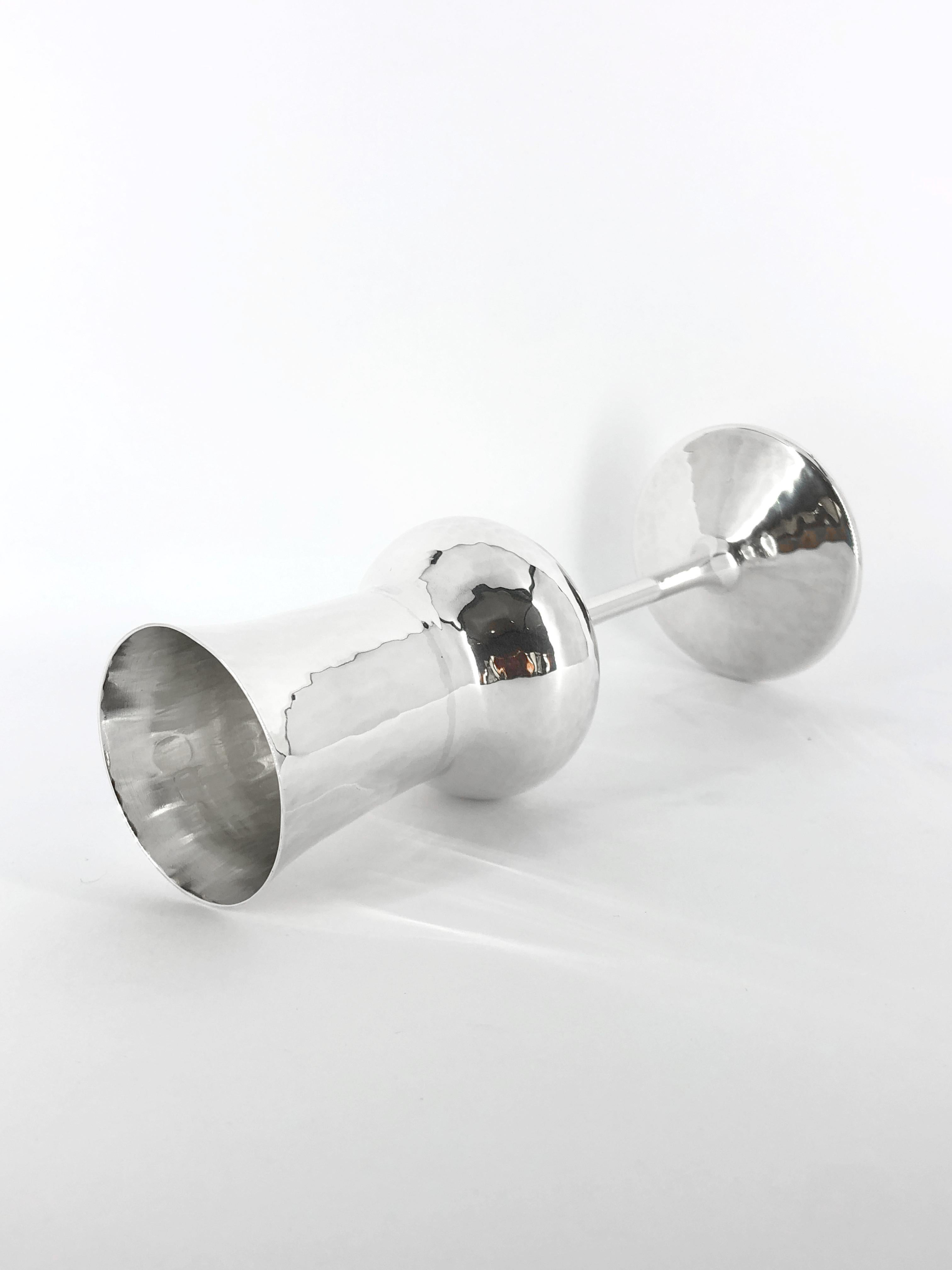 Brandimarte grappa glass in 925 sterling silver For Sale 8