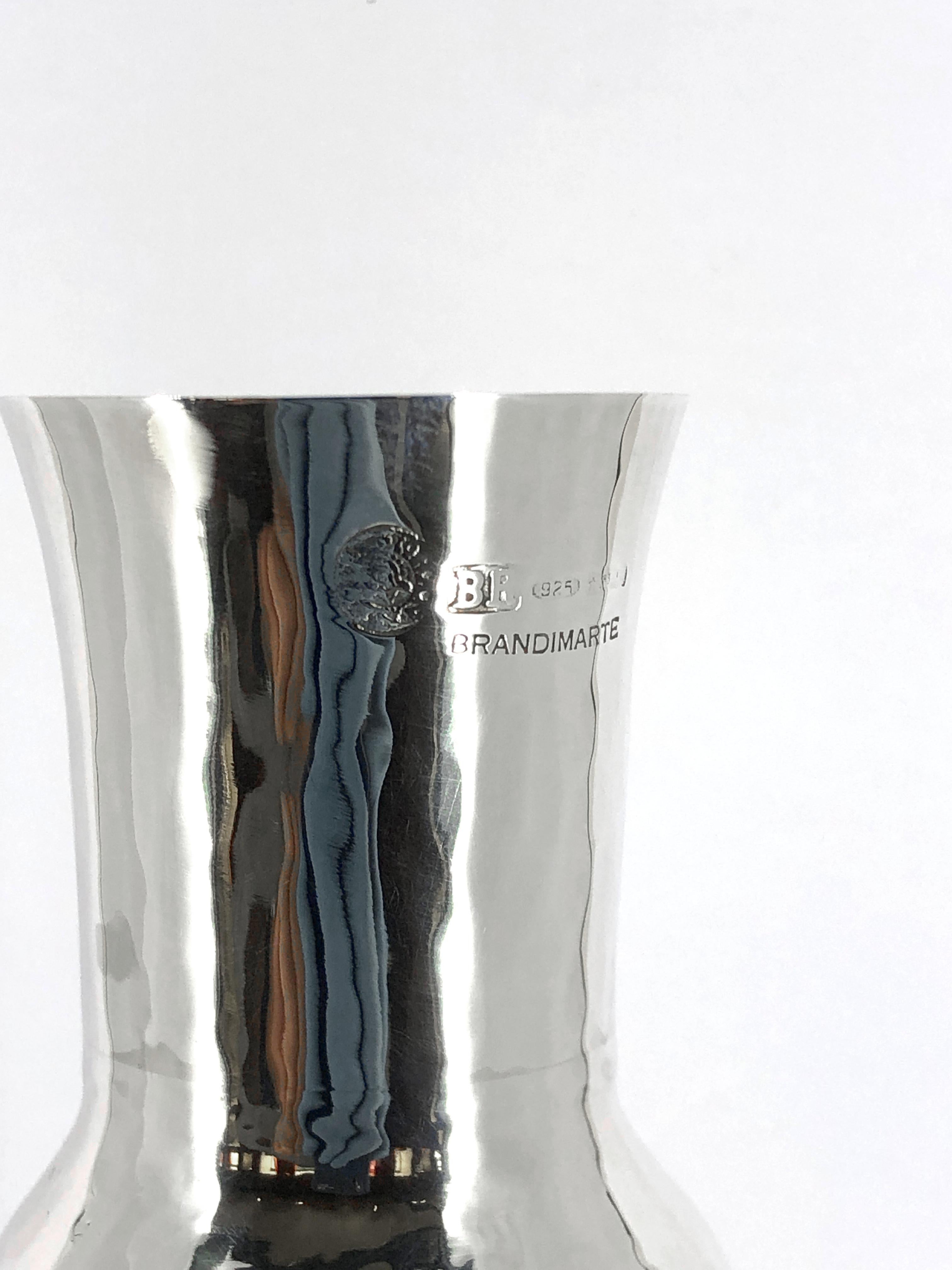 Brandimarte grappa glass in 925 sterling silver For Sale 9