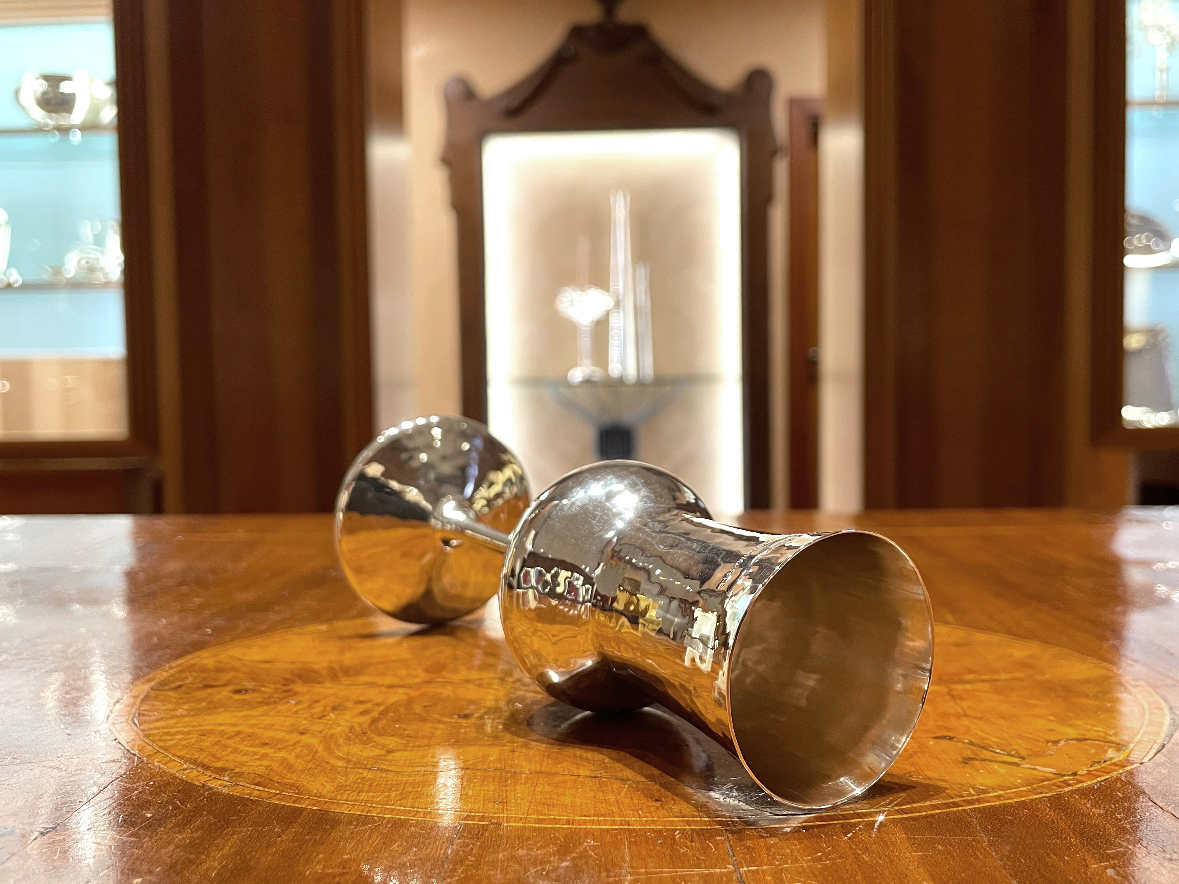 Brandimarte grappa glass in 925 sterling silver In New Condition For Sale In Perugia, IT