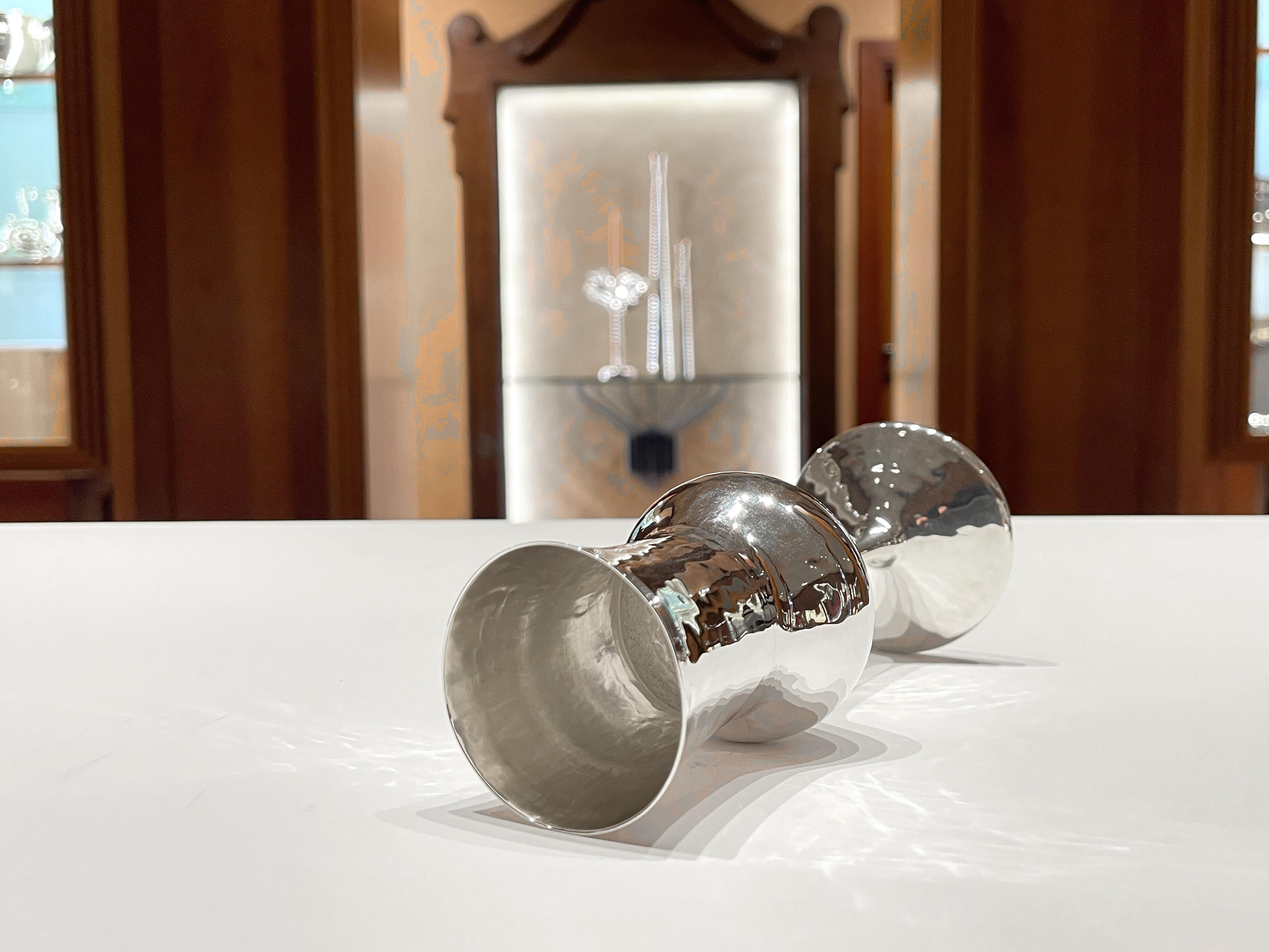 Brandimarte grappa glass in 925 sterling silver For Sale 2