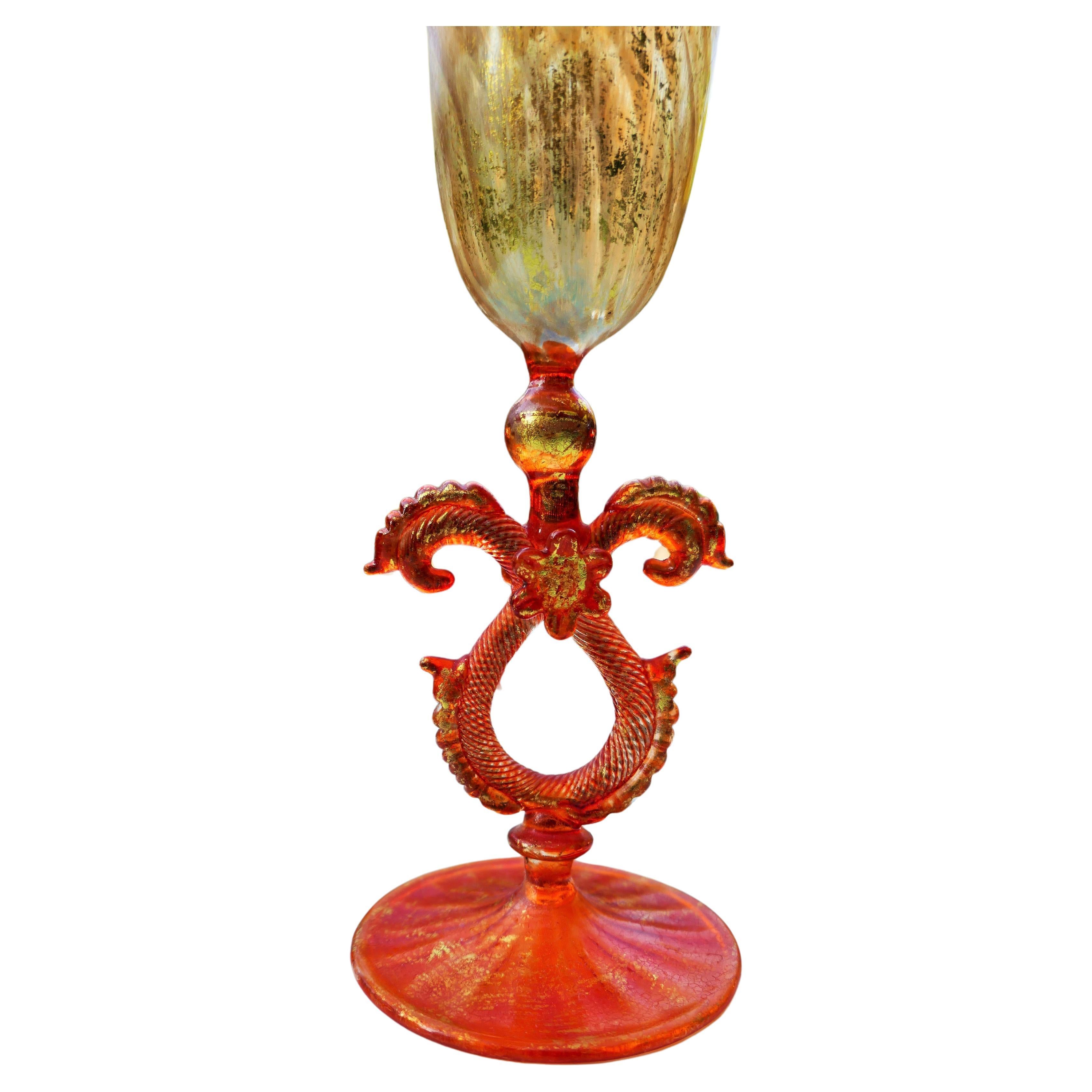 Late 20th Century Bicchiere stile produzione Muranese in vendita