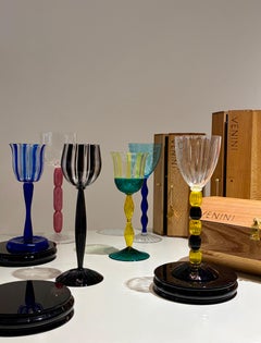 "Glasses on stage" Venini, dis. Alessandro Mendini