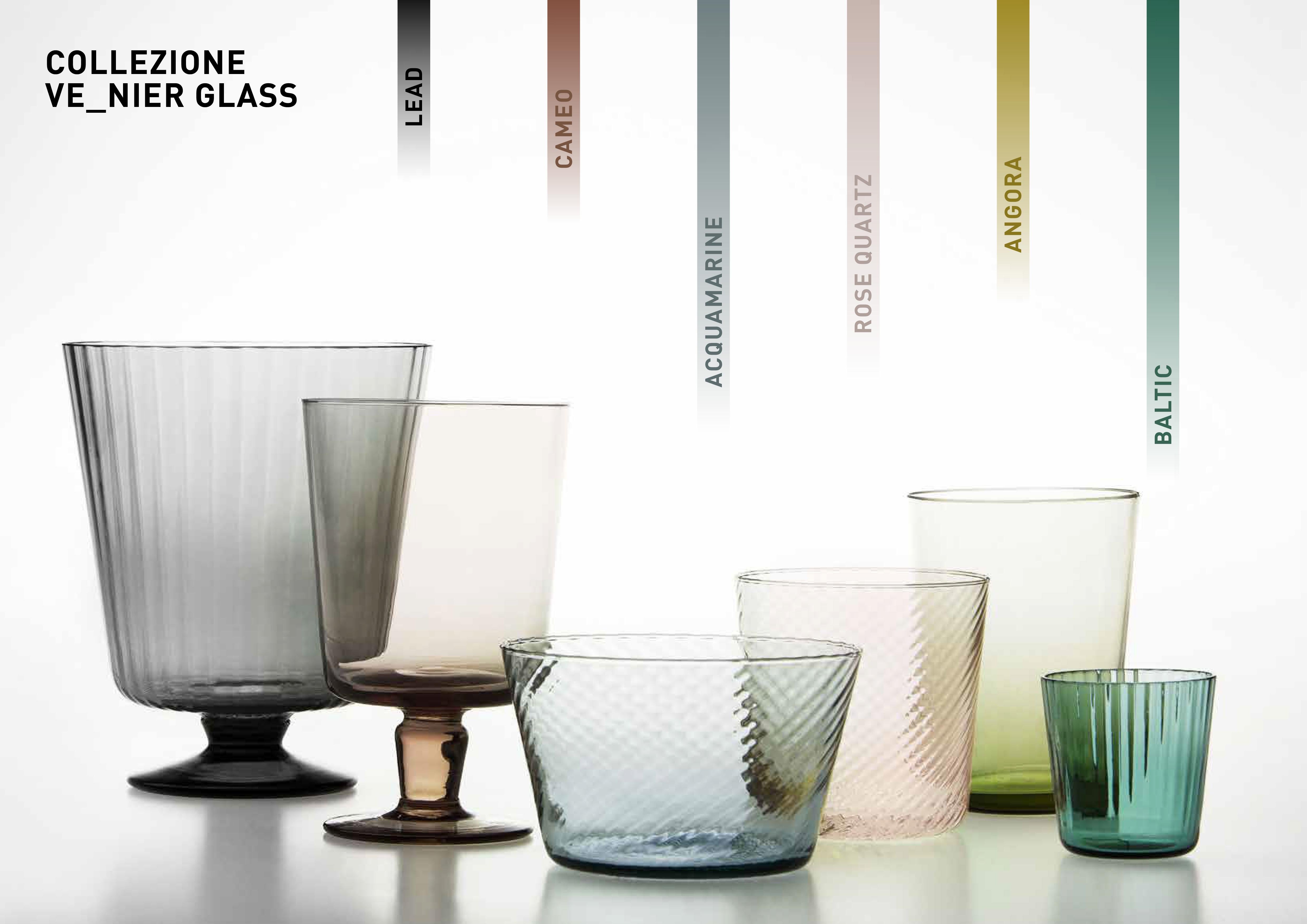 Bicchierino, Liquor Glass Handcrafted Muranese Glass Aquamarine Plisse MUN by VG 2
