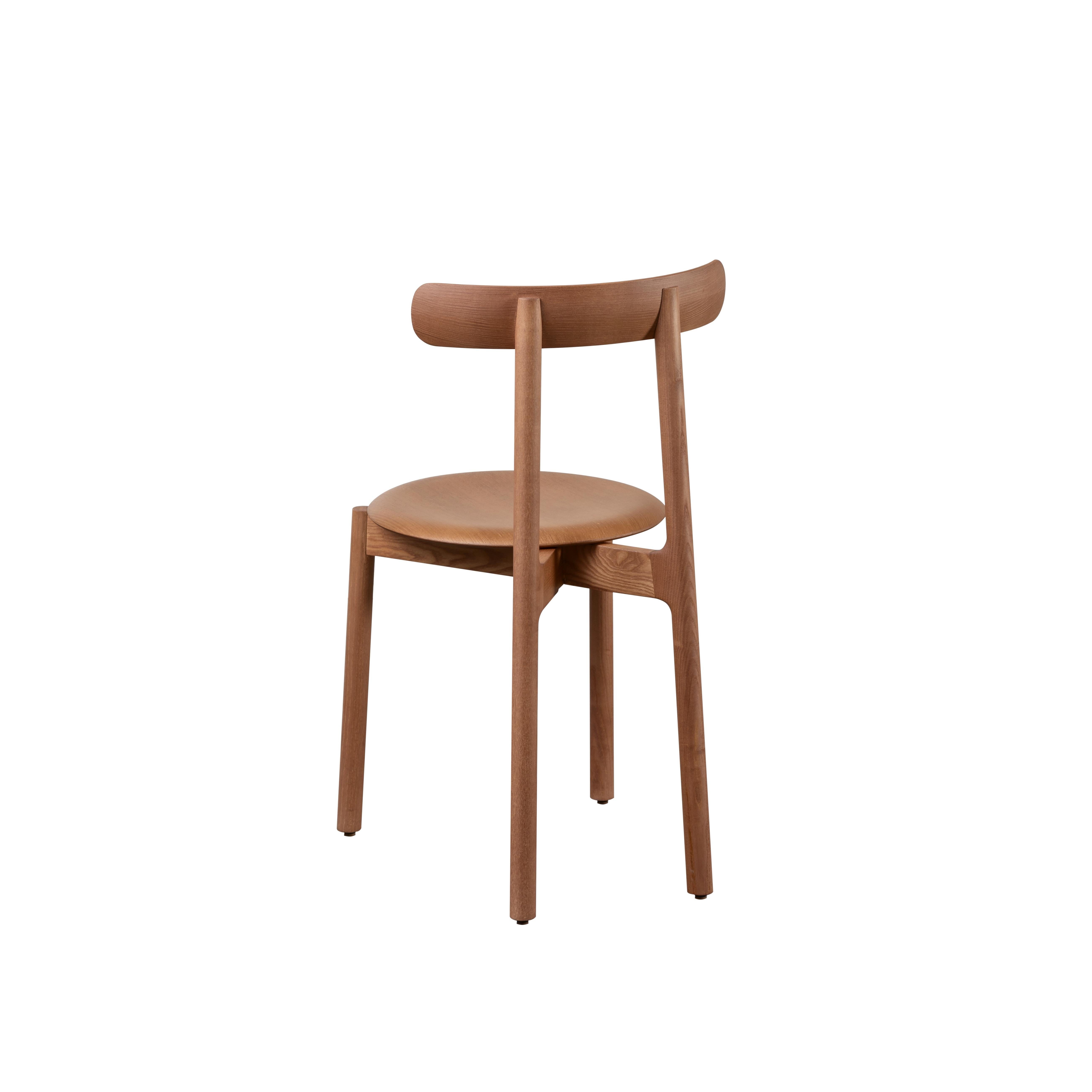 Contemporary Bice Chair in Solid Wooden by  E-ggs For Sale
