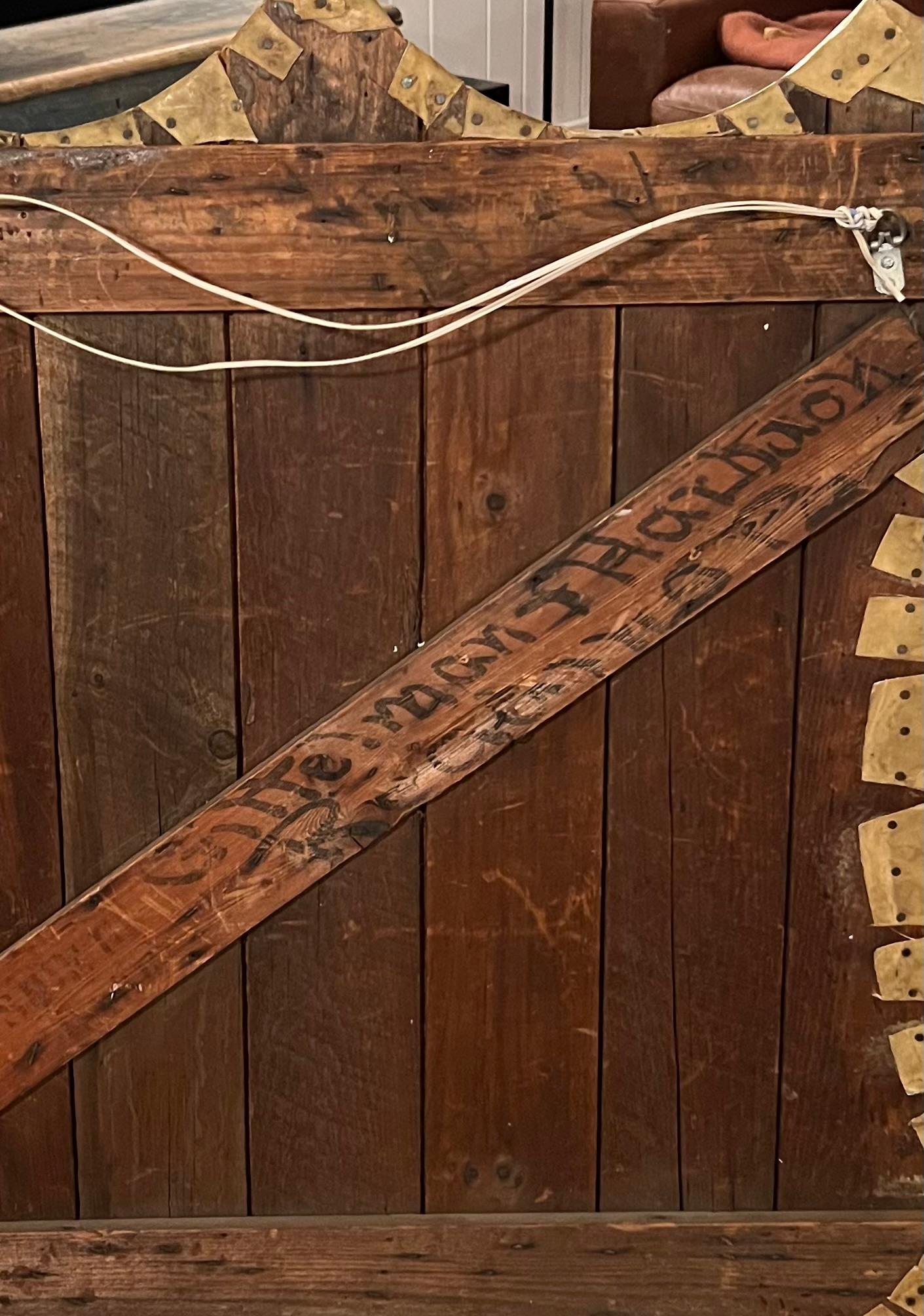 Escudo patriótico del siglo XIX con John Adams como protagonista Estadounidense en venta