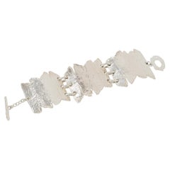 Biche de Bere Paris Brutalist Silver Plate Link Bracelet