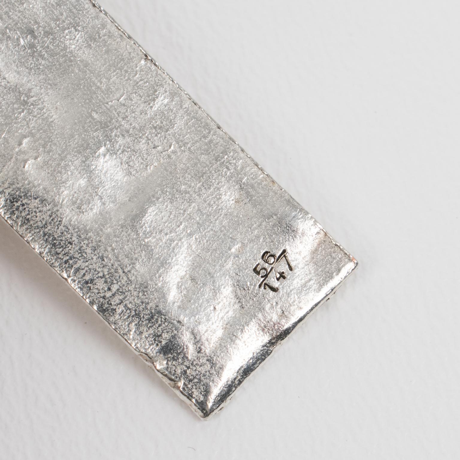 Biche de Bere Paris Limited Edition Graffiti Silver Plate Necklace For Sale 4