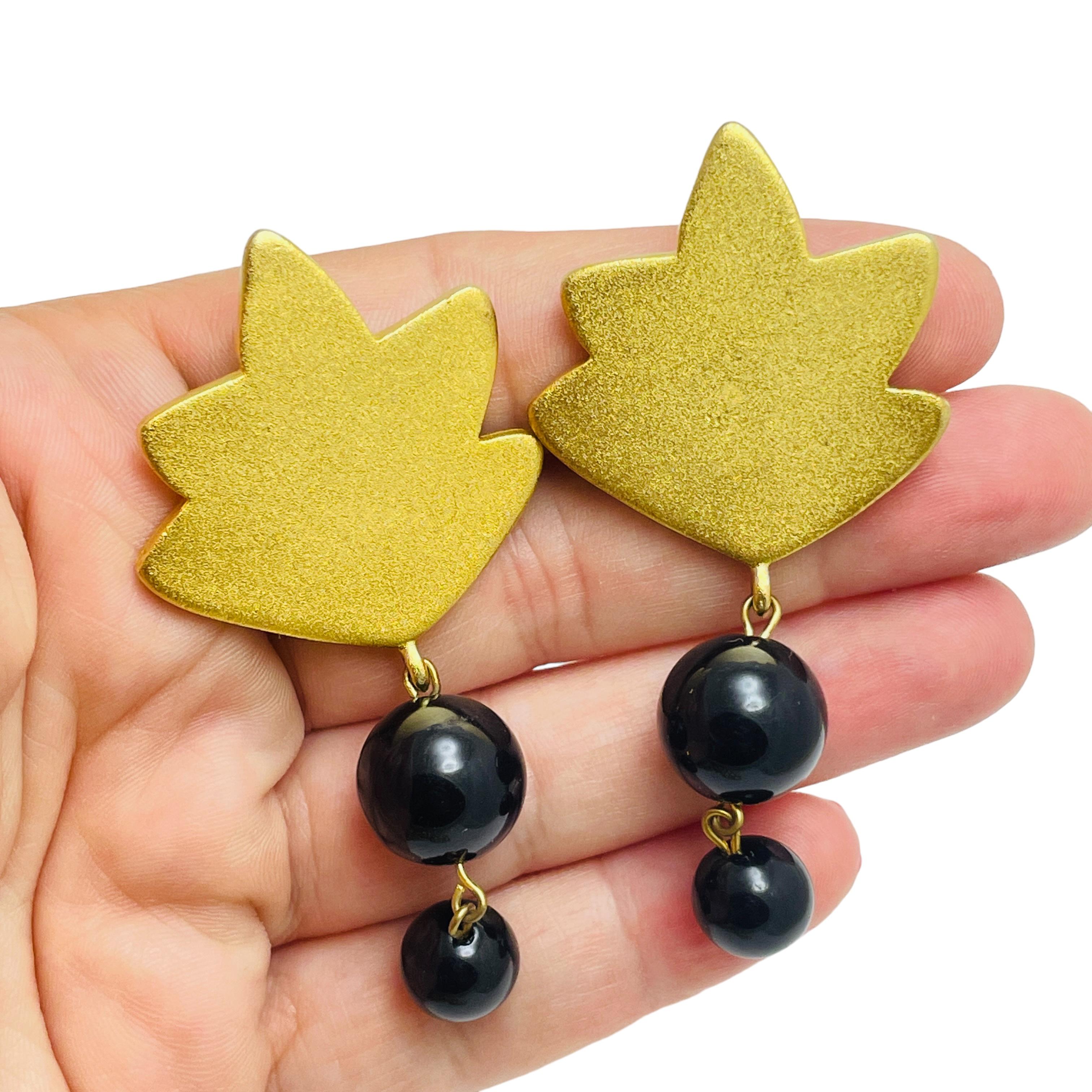 De las mujeres BICHE de BERE PARIS Hecho en Francia Pendientes de oro de diseño con clip en venta