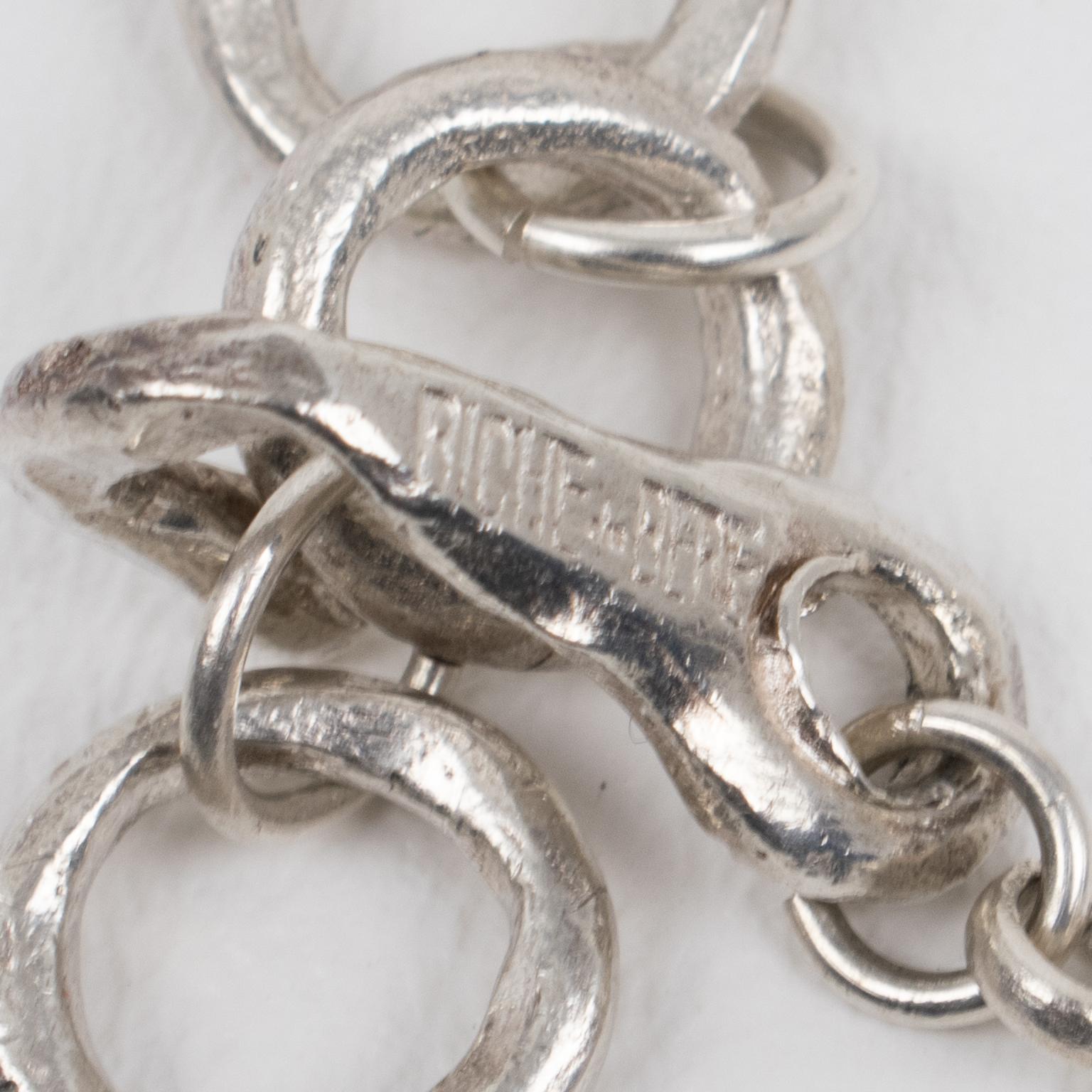 Biche de Bere Paris Rigid Choker Necklace with Arctic White Resin Pendant For Sale 2
