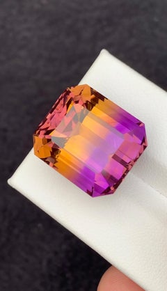 Bicolor Ametrine 34.75Ct Emerald Cut Natural Loose Gemstone for Necklace Pendant