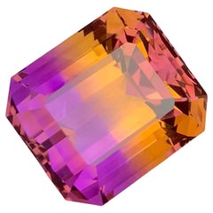 Bicolor Ametrine 34.75Ct Emerald Cut Natural Loose Gemstone for Necklace Pendant