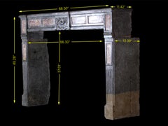 Bicolor Antique Stone And Marble Fireplace Surround With Dolphin From Italiy