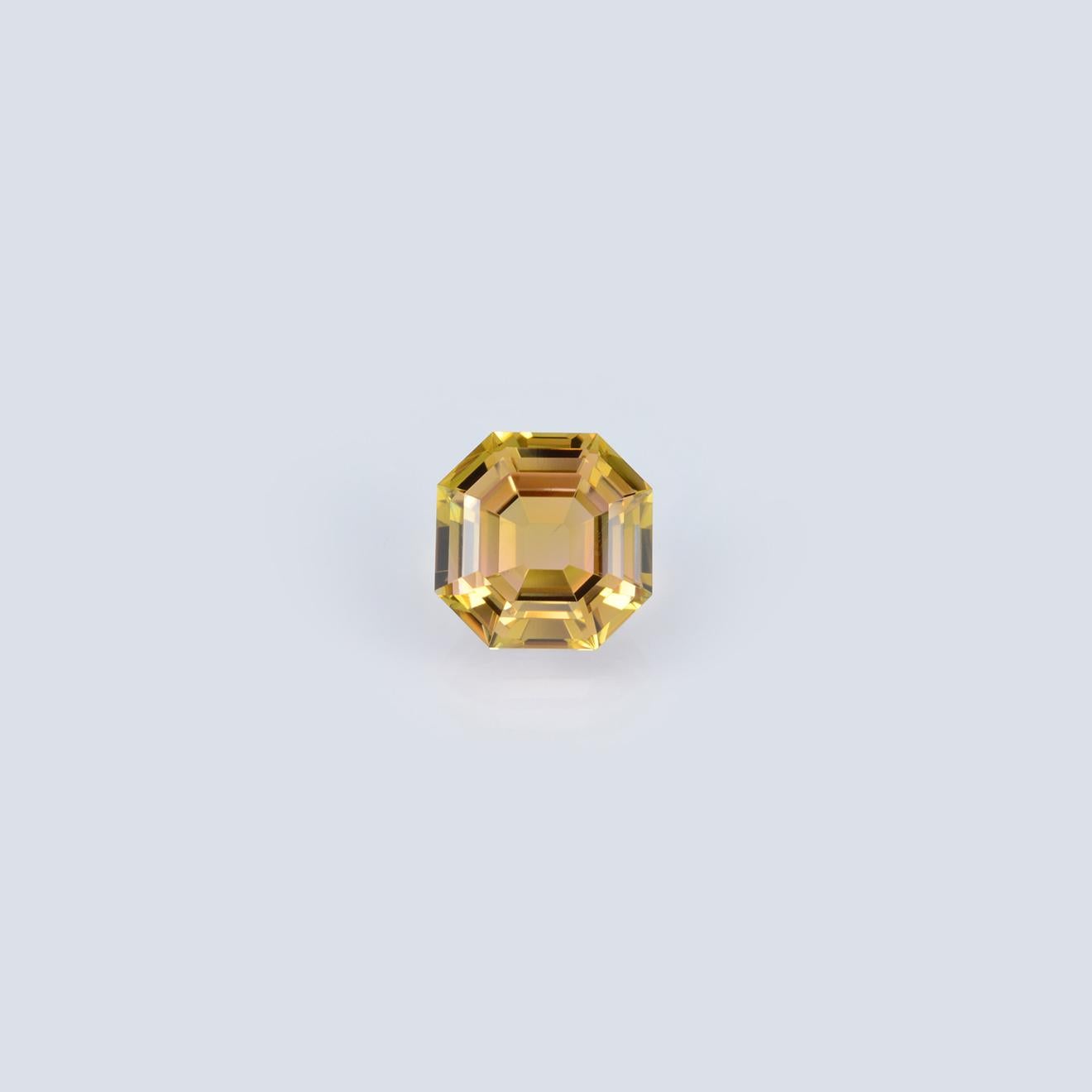 Contemporary Bicolor Tourmaline Ring Gem 4.47 Carat Asscher Cut Loose Gemstone