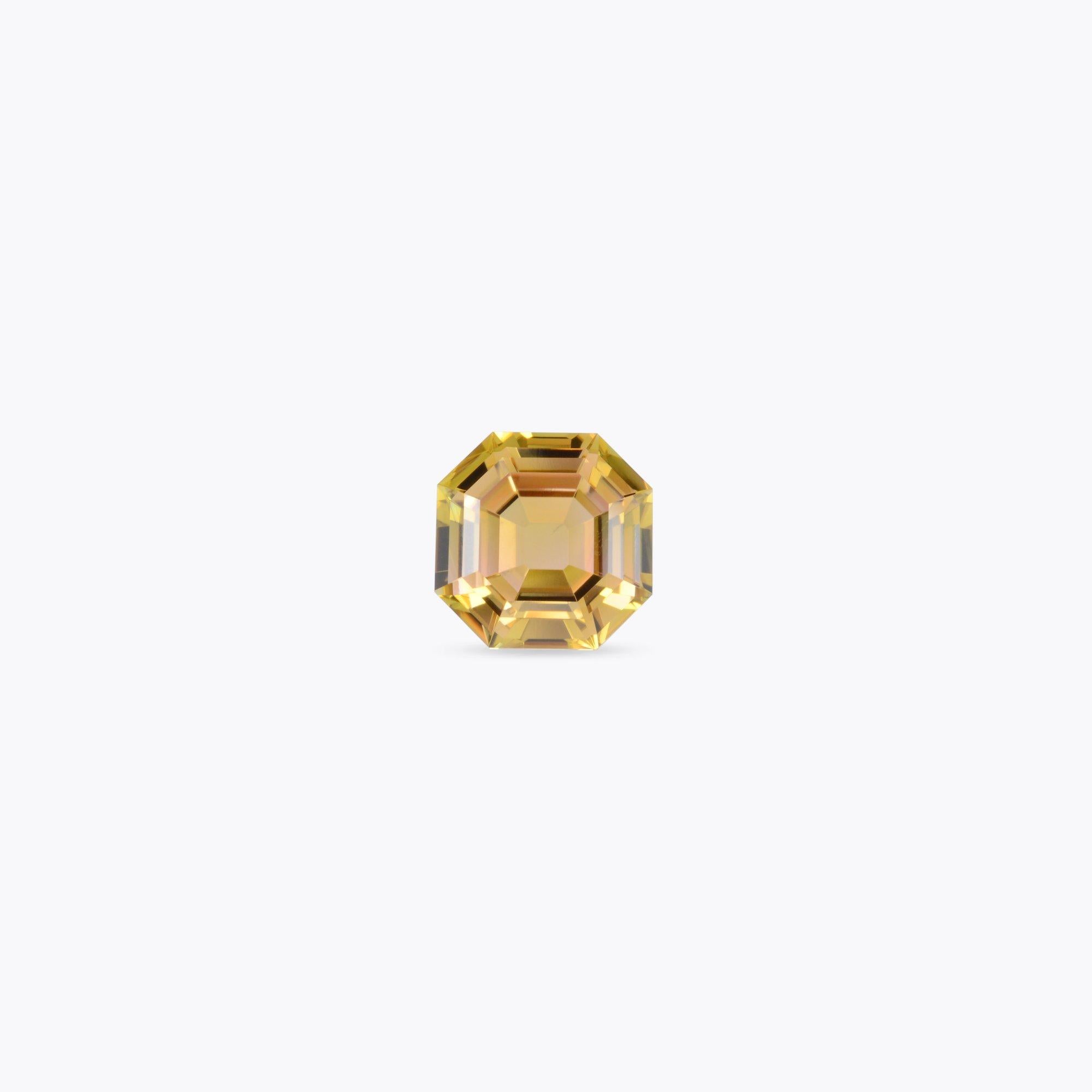 Bicolor Tourmaline Ring Gem 4.47 Carat Asscher Cut Loose Gemstone In New Condition In Beverly Hills, CA