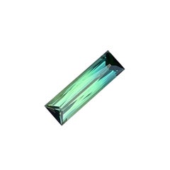 Tormalina blu-verde bicolore taglio baguette Gemma naturale sfusa per ciondolo