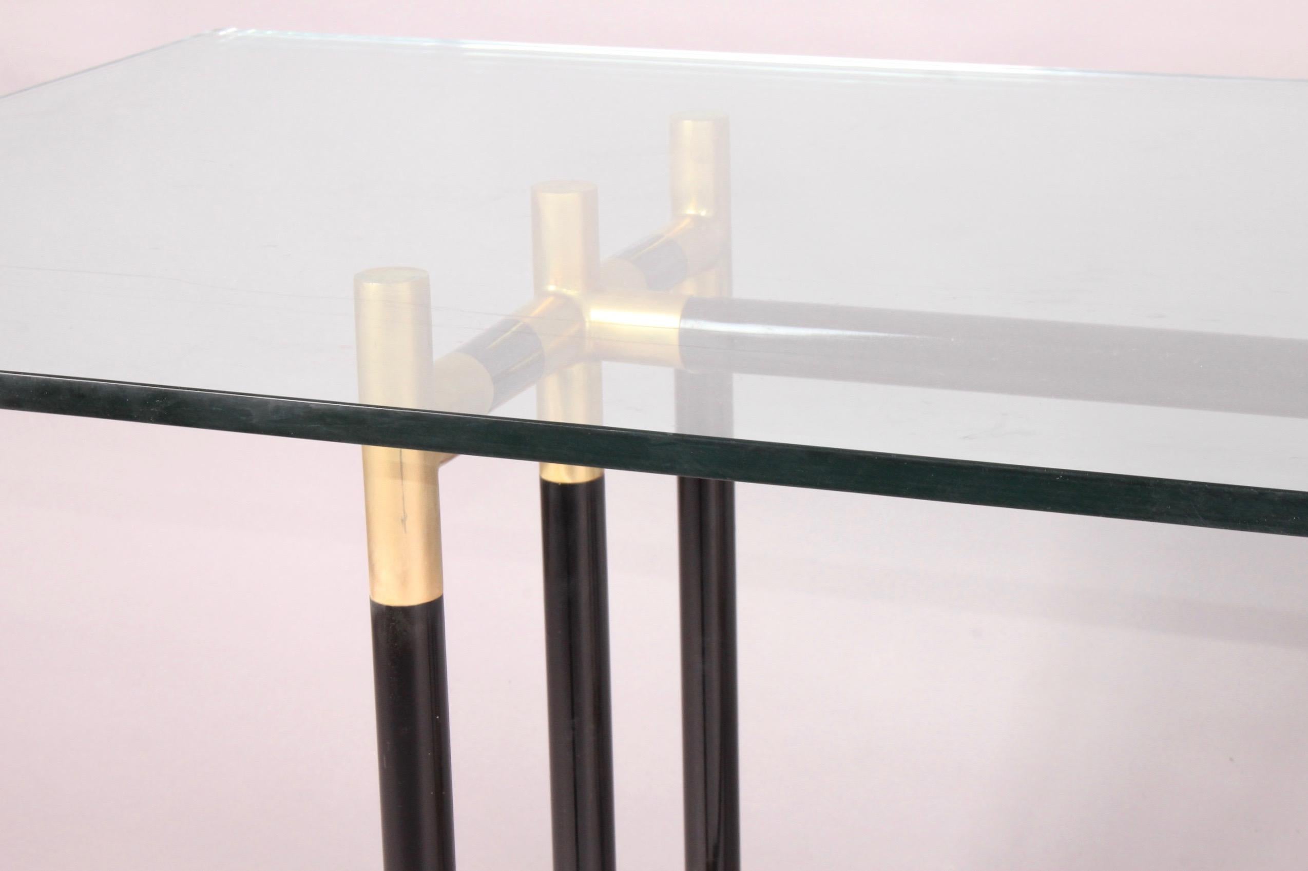 Bicolor Brass and Glass Dinning Table 3