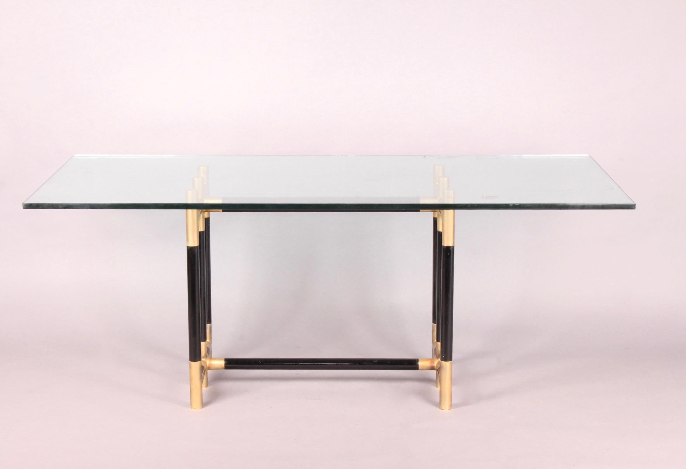 Bicolor Brass and Glass Dinning Table 2
