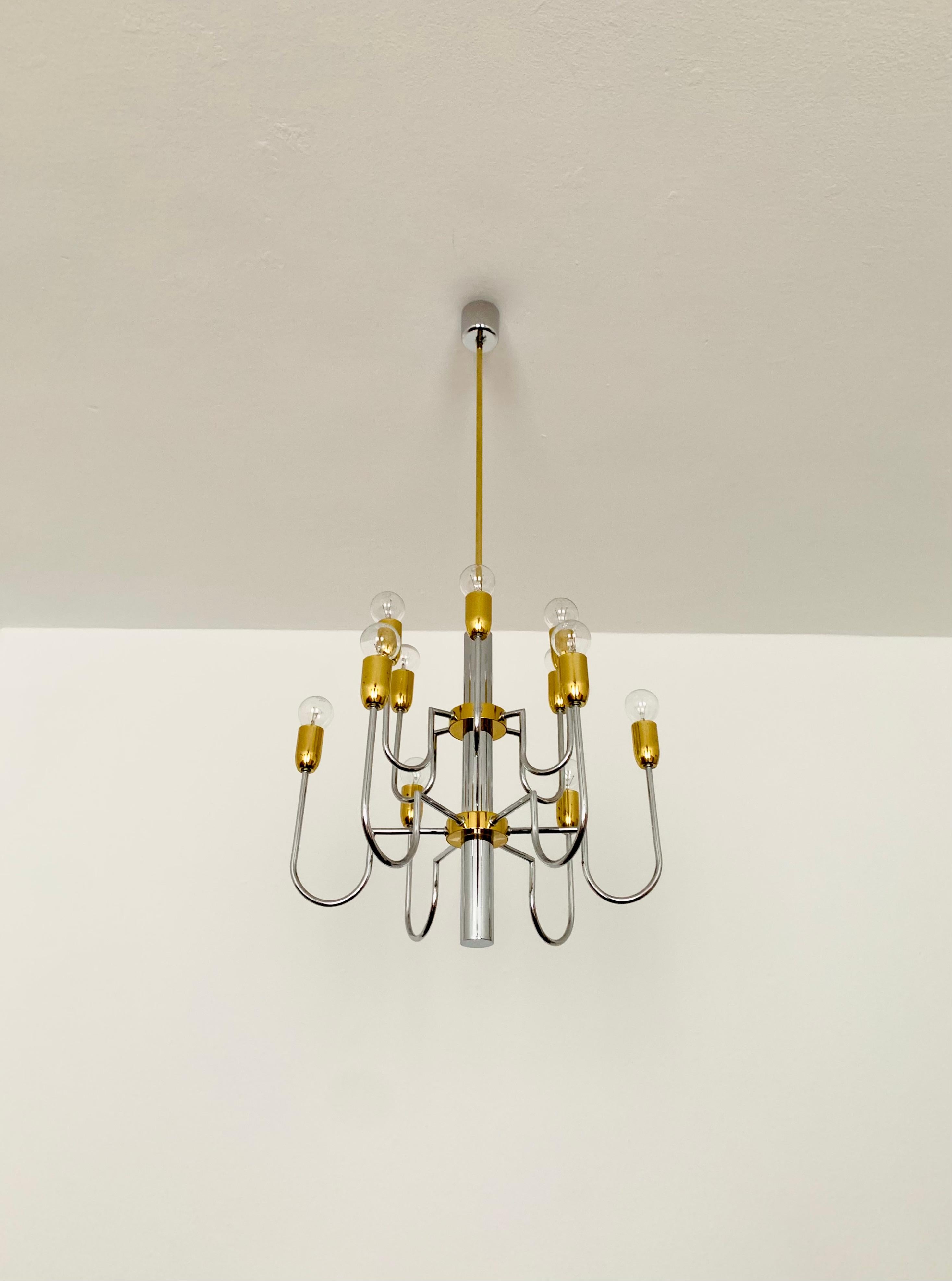 Space Age Bicolor Chandelier For Sale