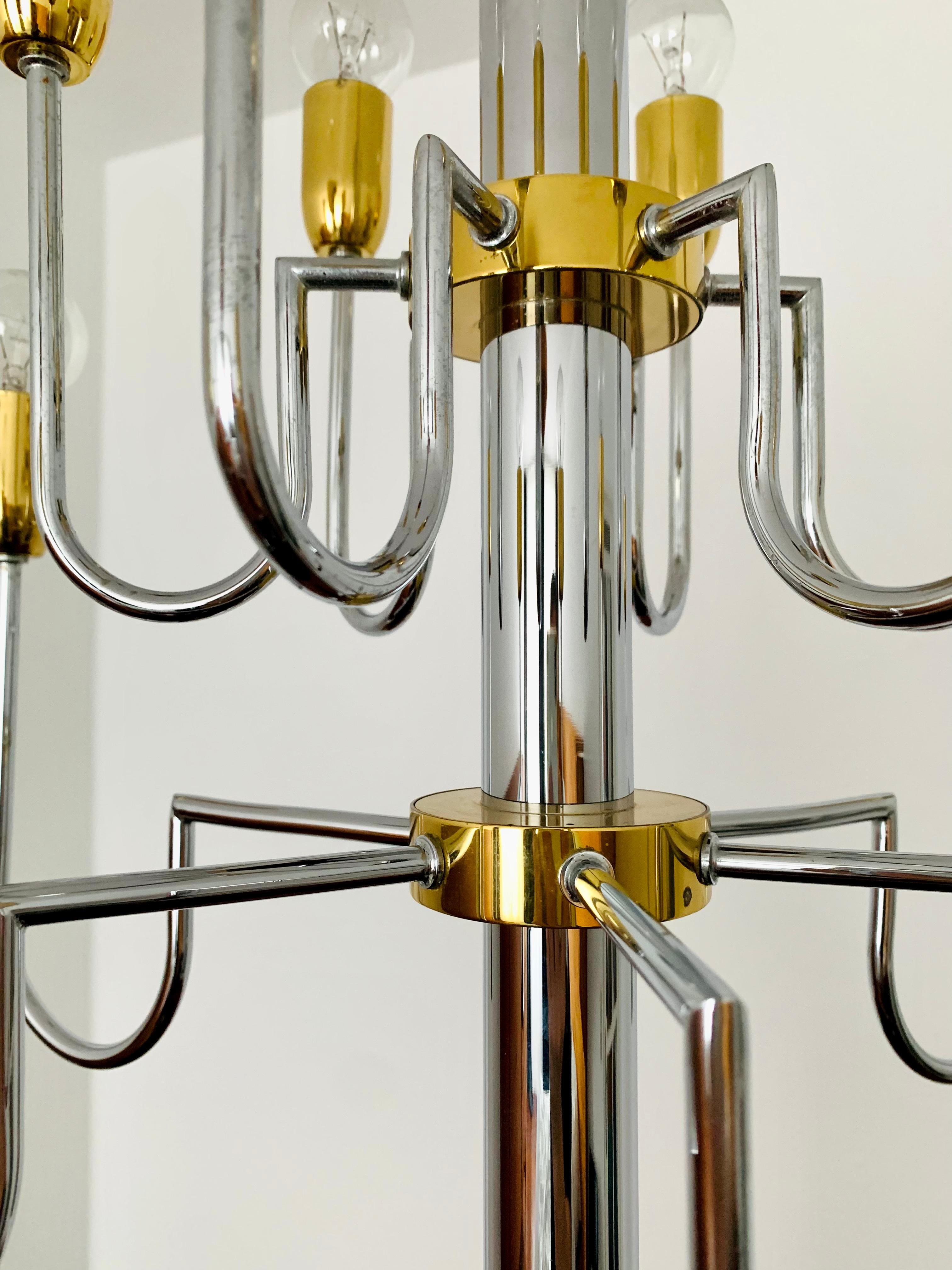 Late 20th Century Bicolor Chandelier For Sale