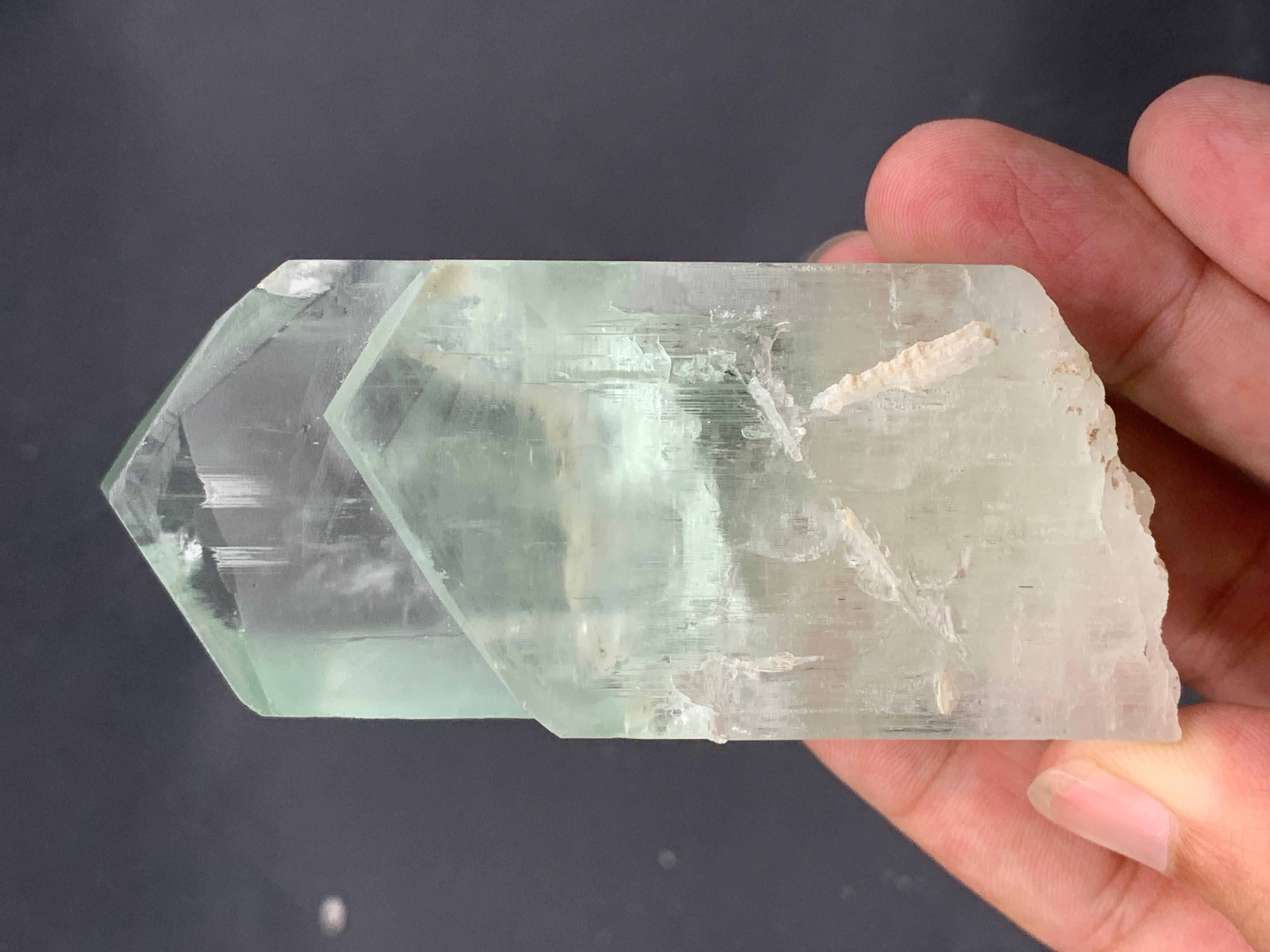 Kunzite Hiddenite bicolore con annesso cristallo secondario dall'Afghanistan in vendita 3
