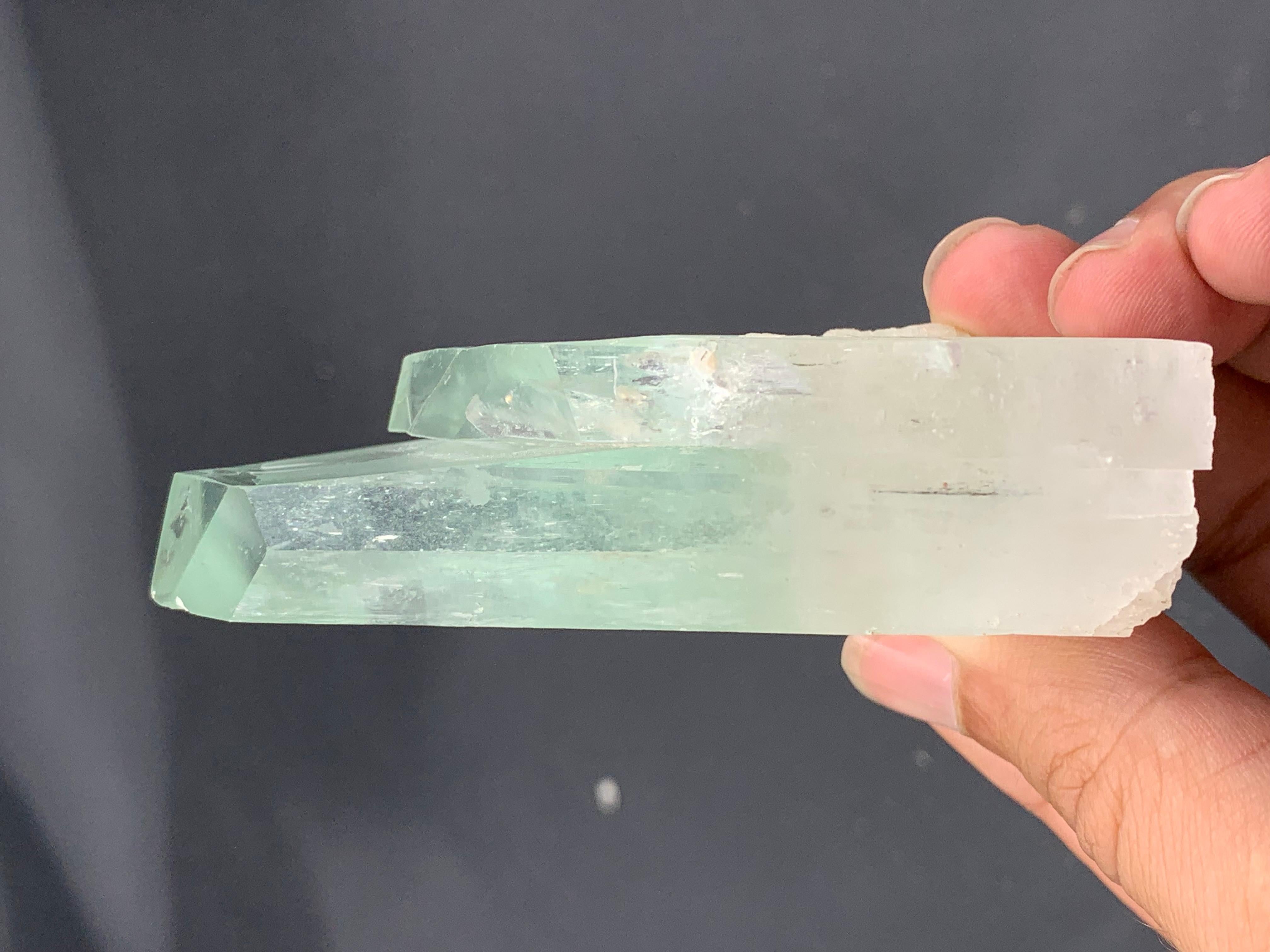 Kunzite Hiddenite bicolore con annesso cristallo secondario dall'Afghanistan in vendita 5