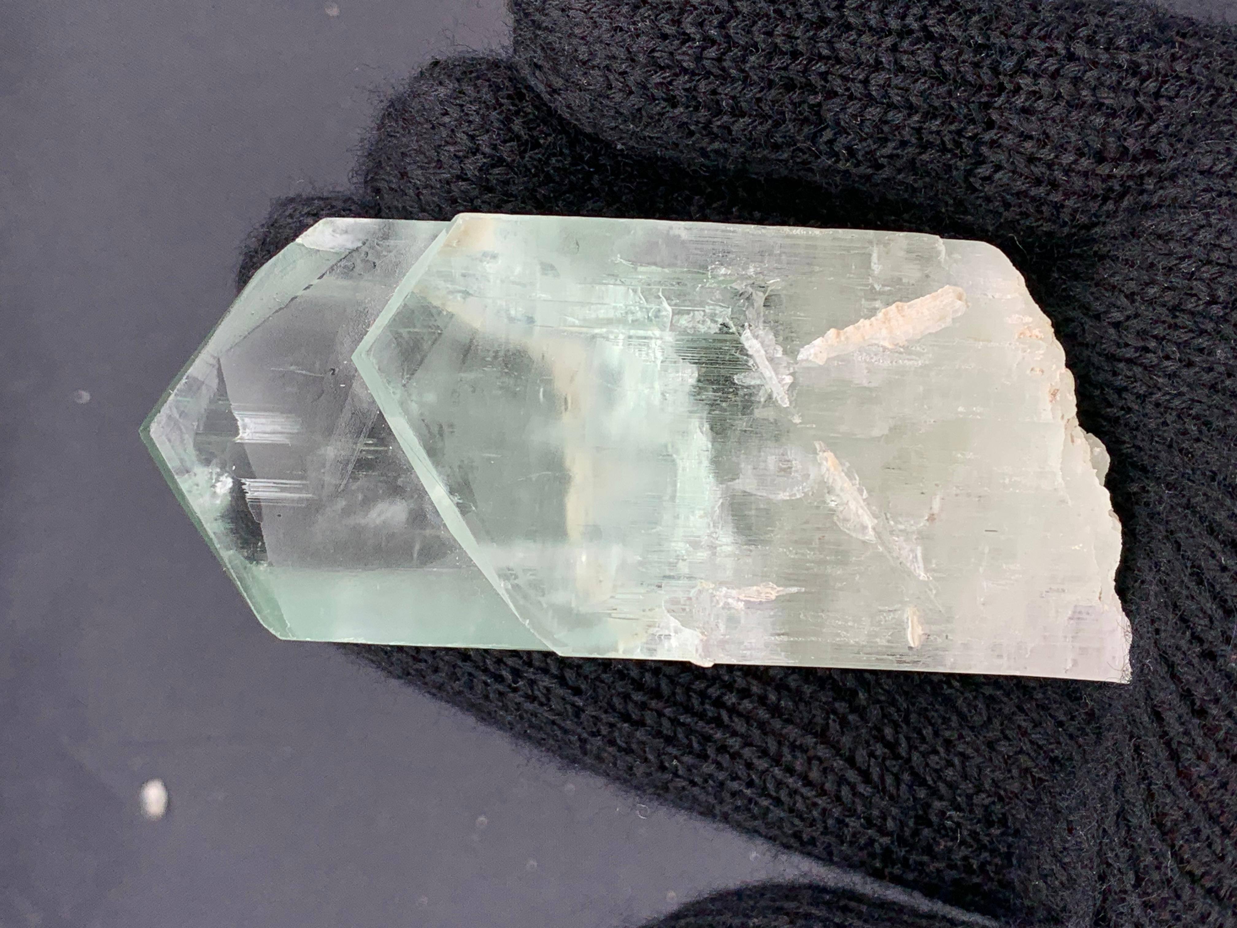 Kunzite Hiddenite bicolore con annesso cristallo secondario dall'Afghanistan in vendita 7