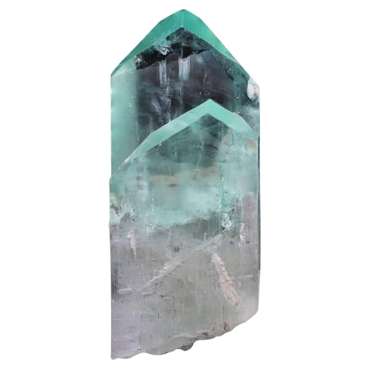 Kunzite Hiddenite bicolore con annesso cristallo secondario dall'Afghanistan